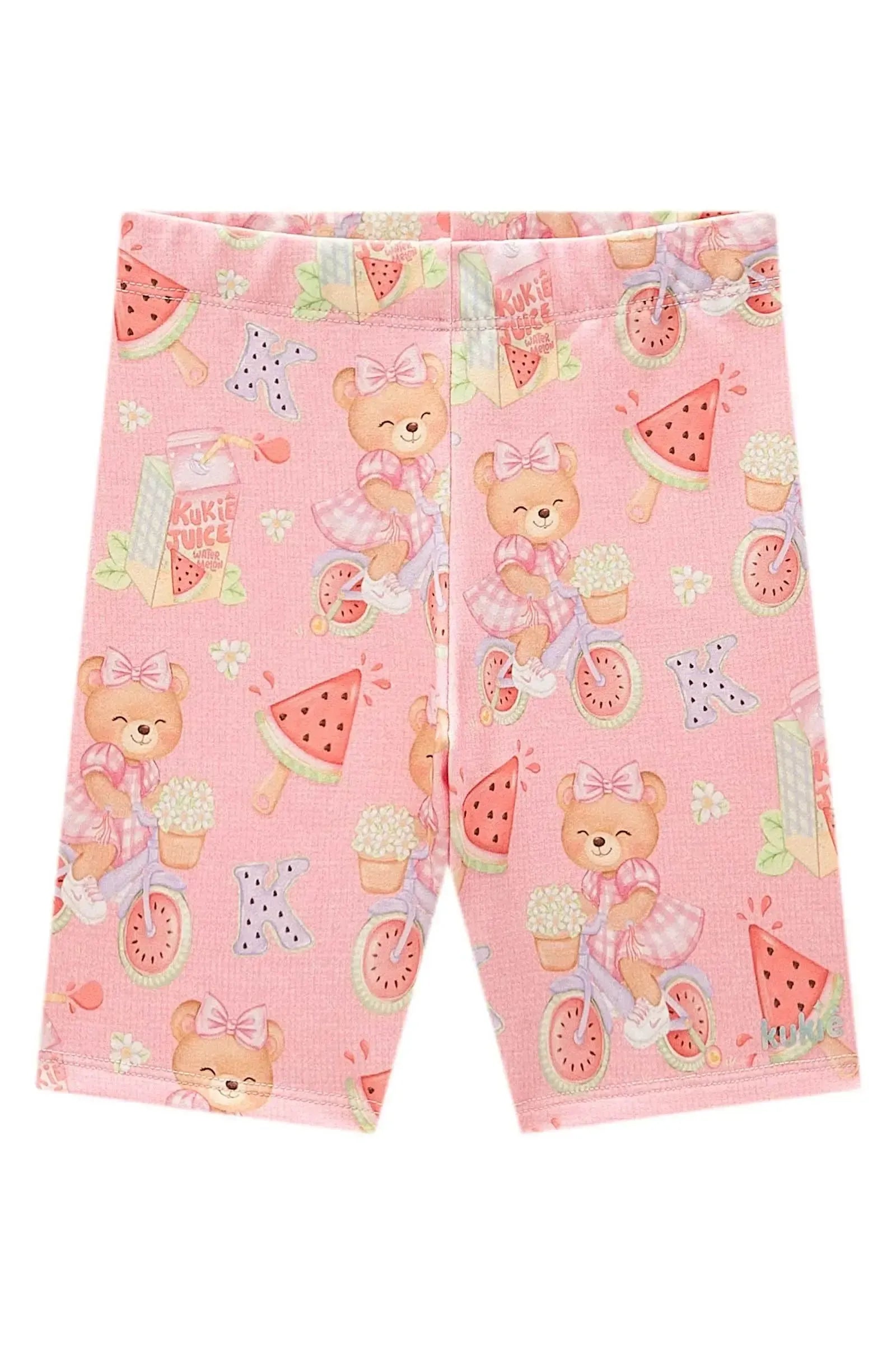Bermuda Biker em Molecotton 98044 Kukiê Infantil Menina