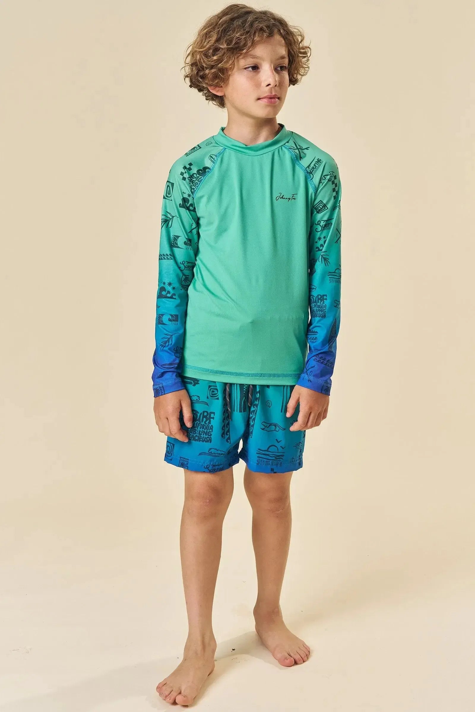 Bermuda Boxer em Nylon Ergonomic com Elastano 85332 Johnny Fox Teen Menino