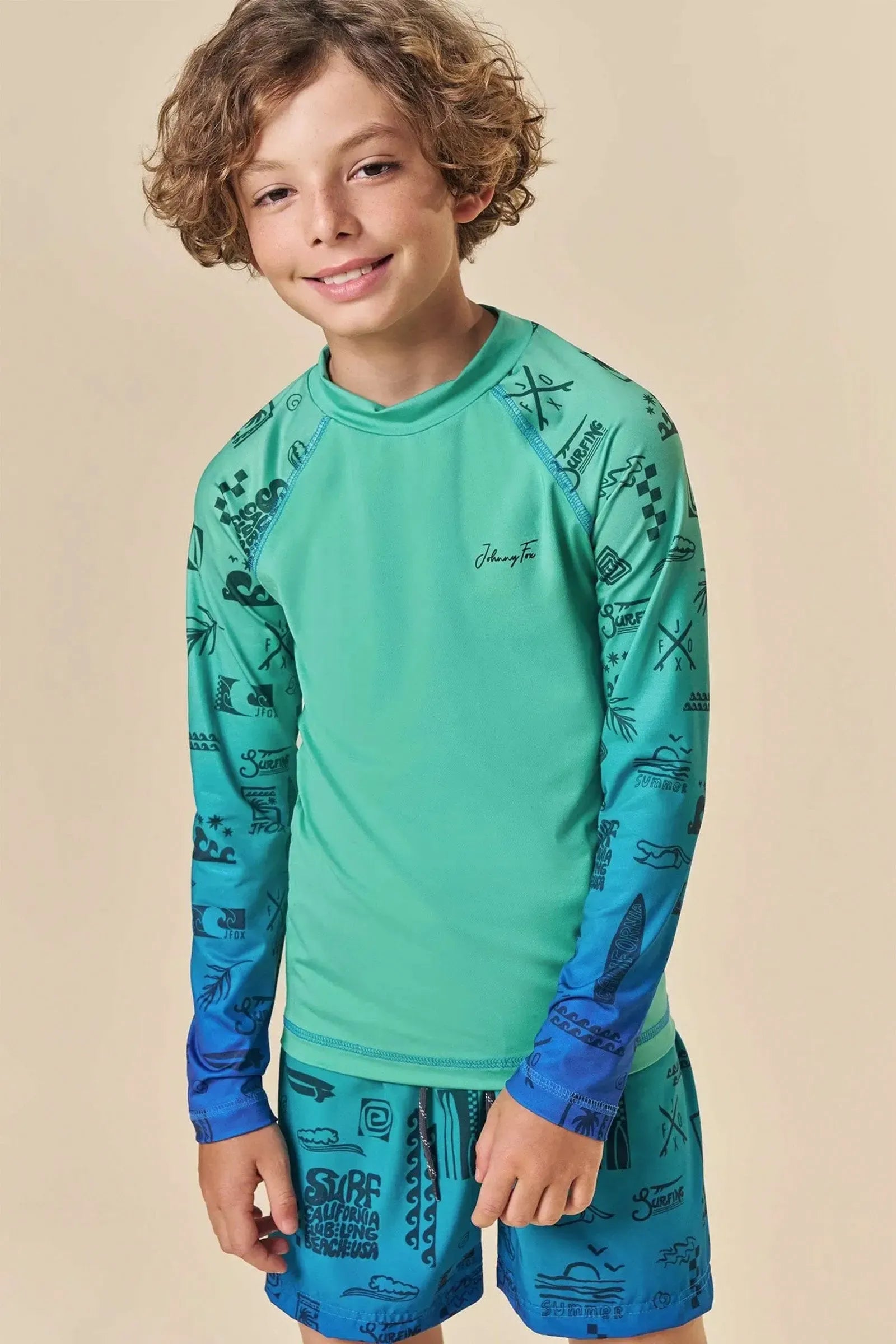 Bermuda Boxer em Nylon Ergonomic com Elastano 85332 Johnny Fox Teen Menino