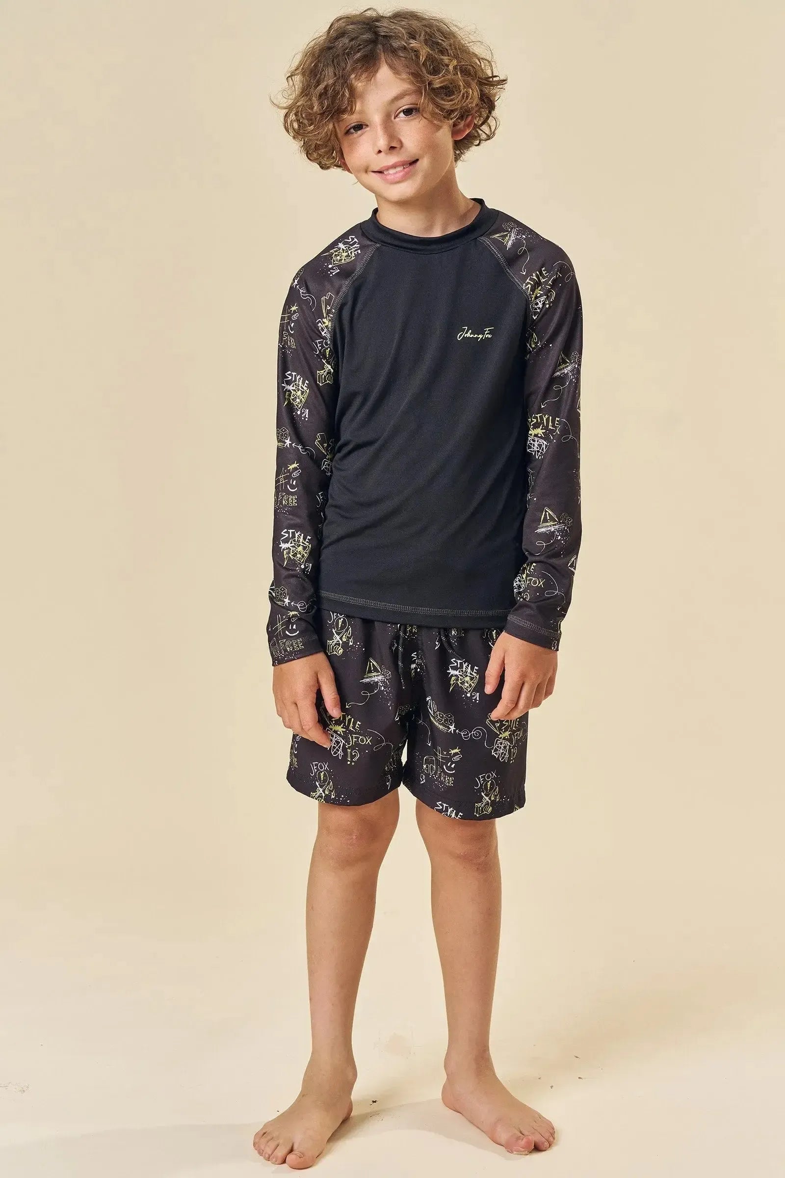 Bermuda Boxer em Nylon Ergonomic com Elastano 85332 Johnny Fox Teen Menino