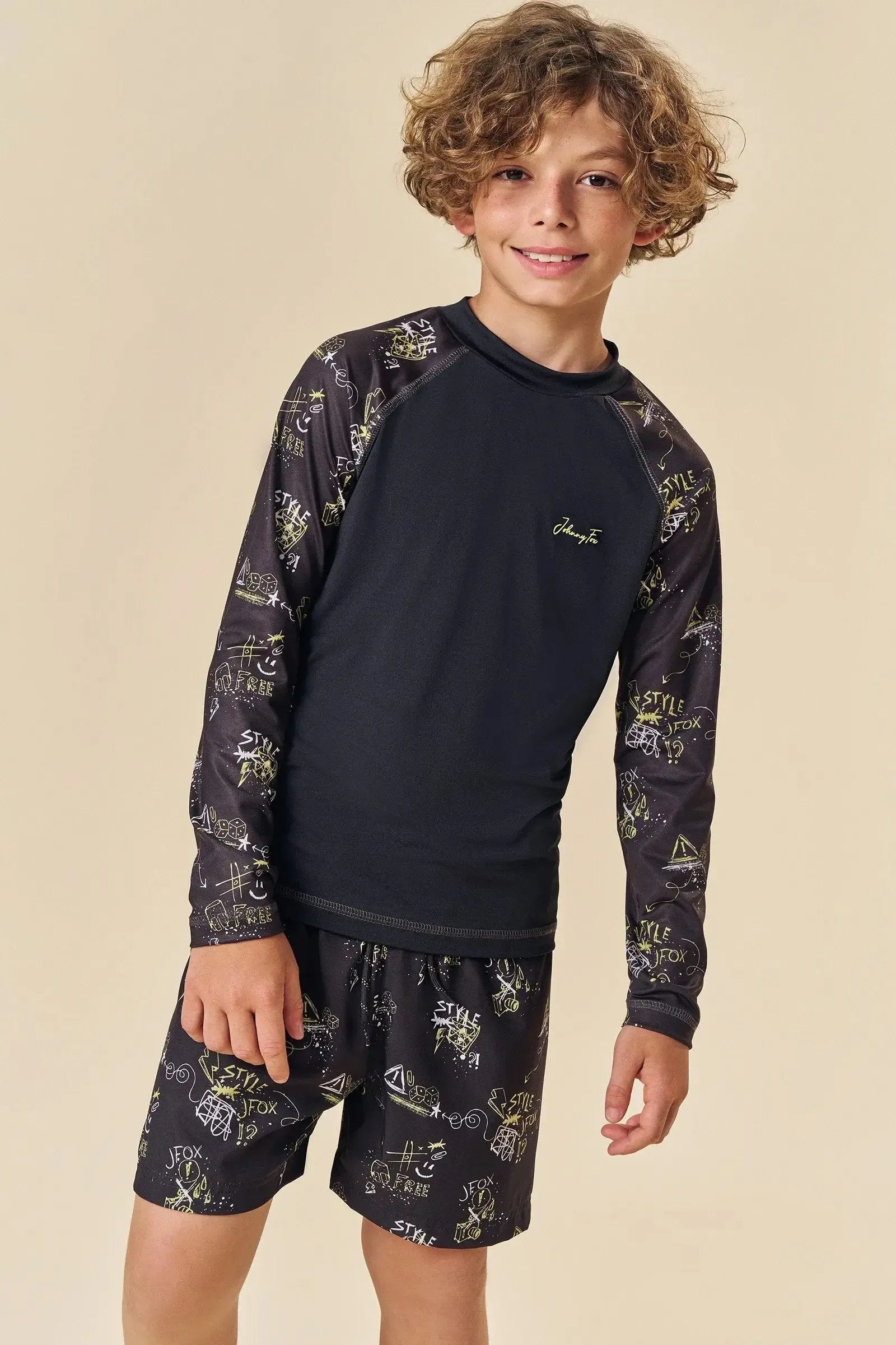 Bermuda Boxer em Nylon Ergonomic com Elastano 85332 Johnny Fox Teen Menino