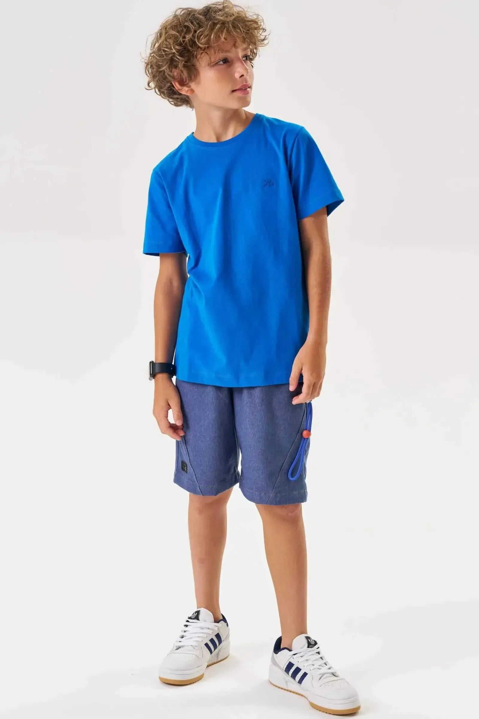 Bermuda em Cotton Jeans com Elastano 87060 Johnny Fox Teen Menino