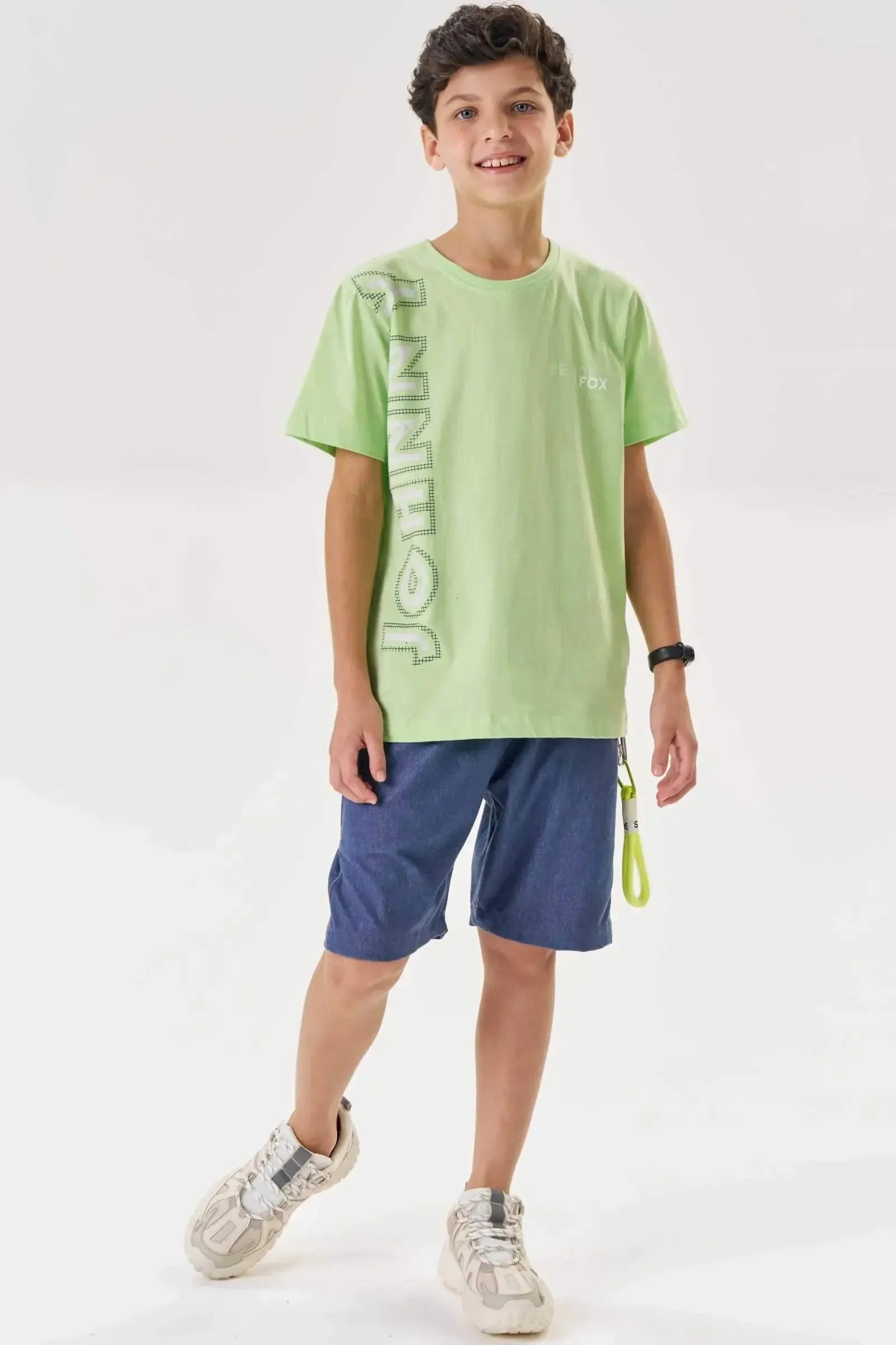 Bermuda em Cotton Jeans com Elastano 87060 Johnny Fox Teen Menino