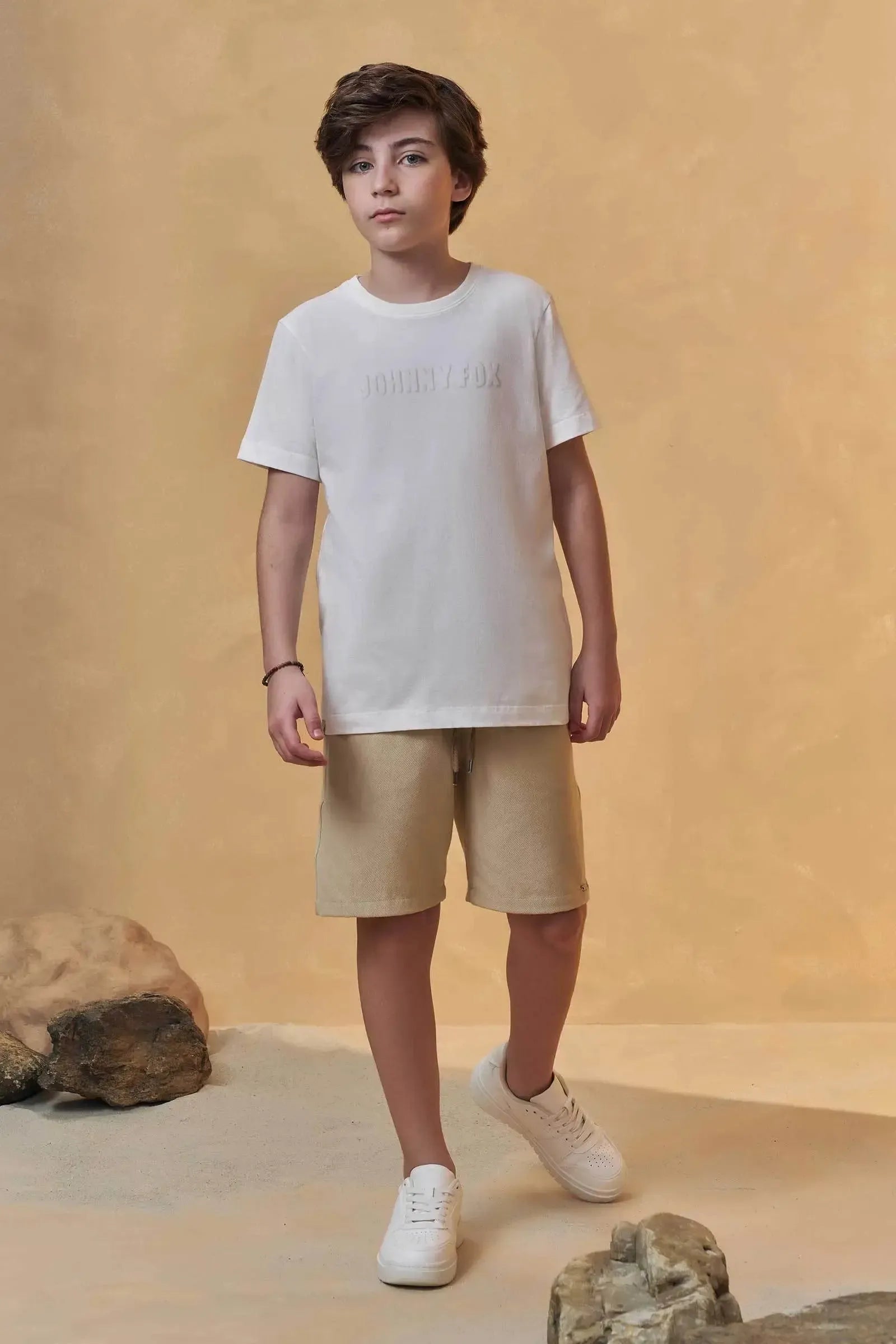 Bermuda em Cotton Jeans com Elastano 96389 Johnny Fox Teen Menino