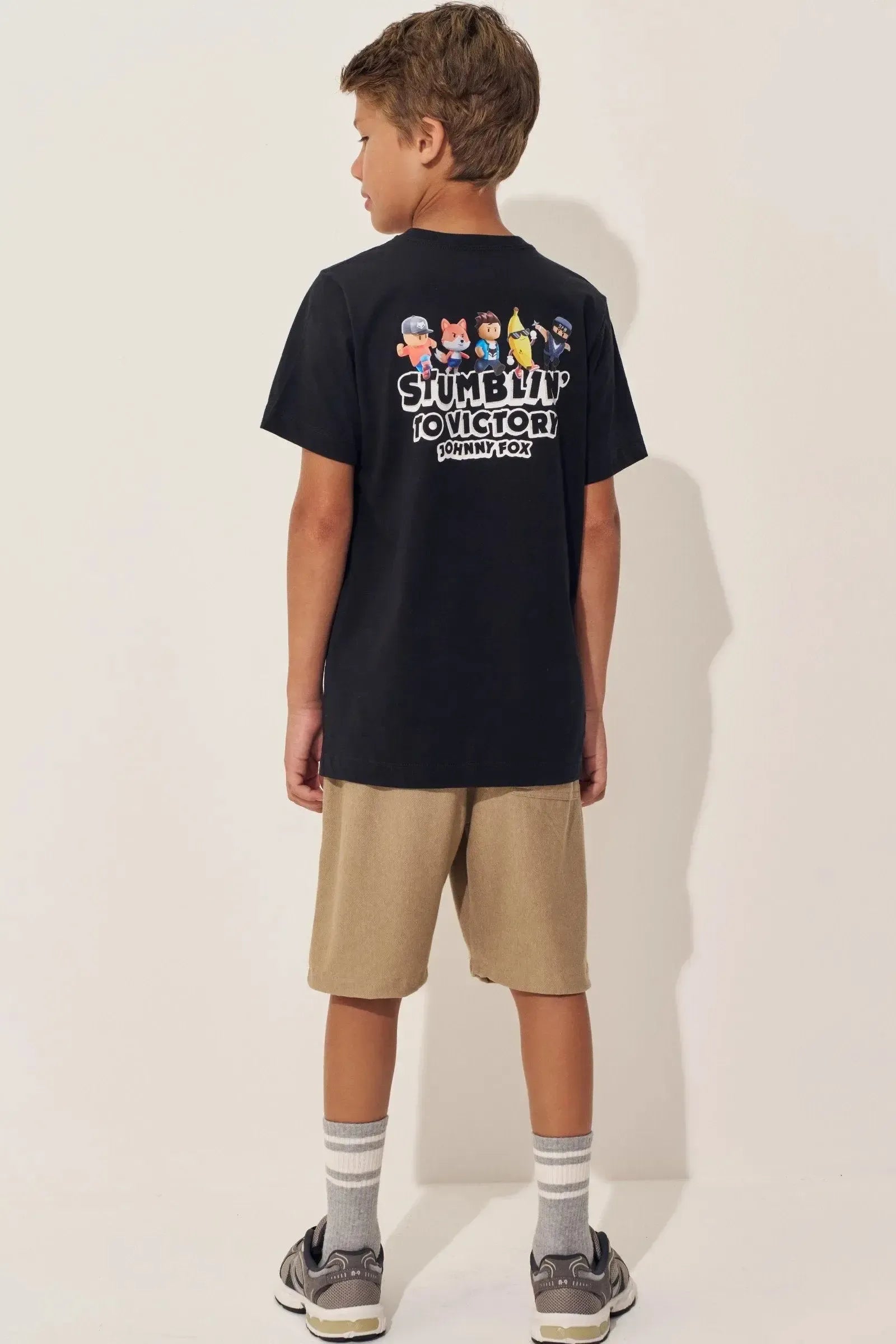 Bermuda em Cotton Jeans com Elastano 97823 Johnny Fox Teen Menino