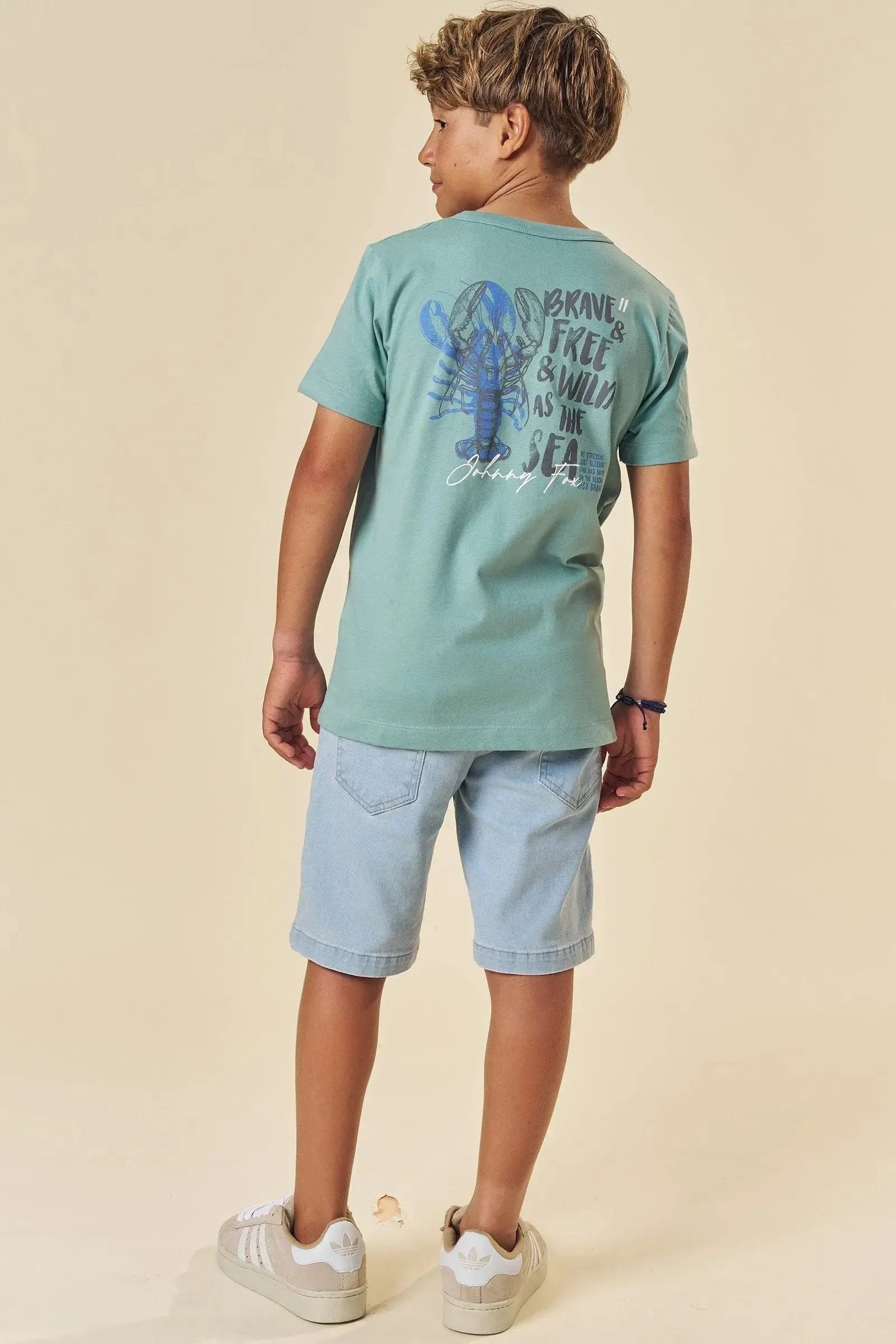 Bermuda em Jeans Guga com Elastano 83762 Johnny Fox Teen Menino