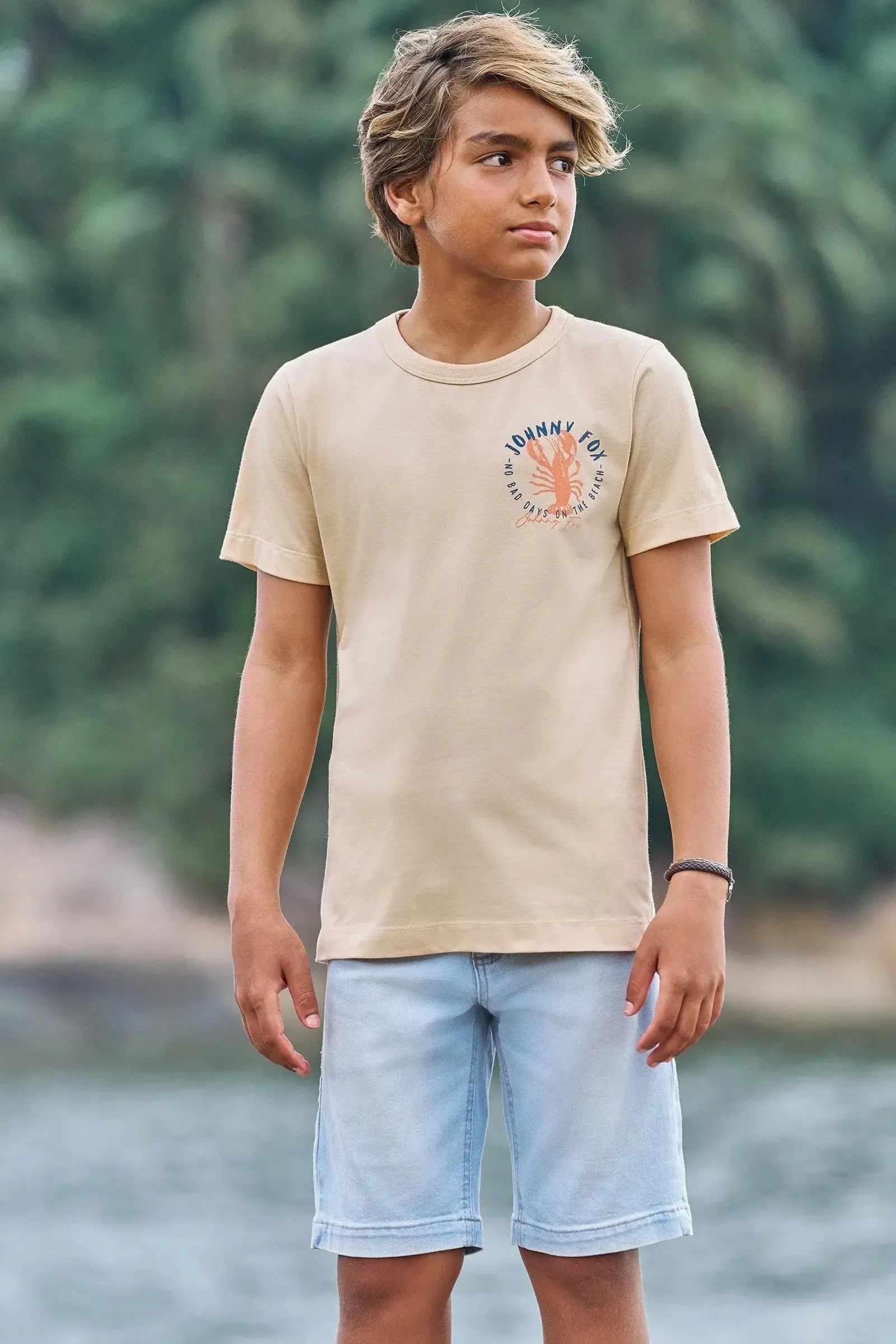 Bermuda em Jeans Guga com Elastano 83762 Johnny Fox Teen Menino