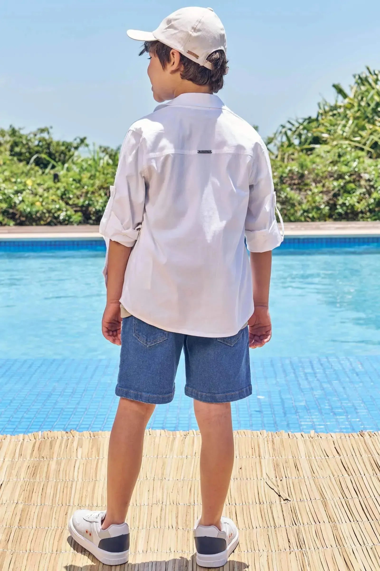 Bermuda em Jeans Guga com Elastano 84216 LucBoo Infantil Menino