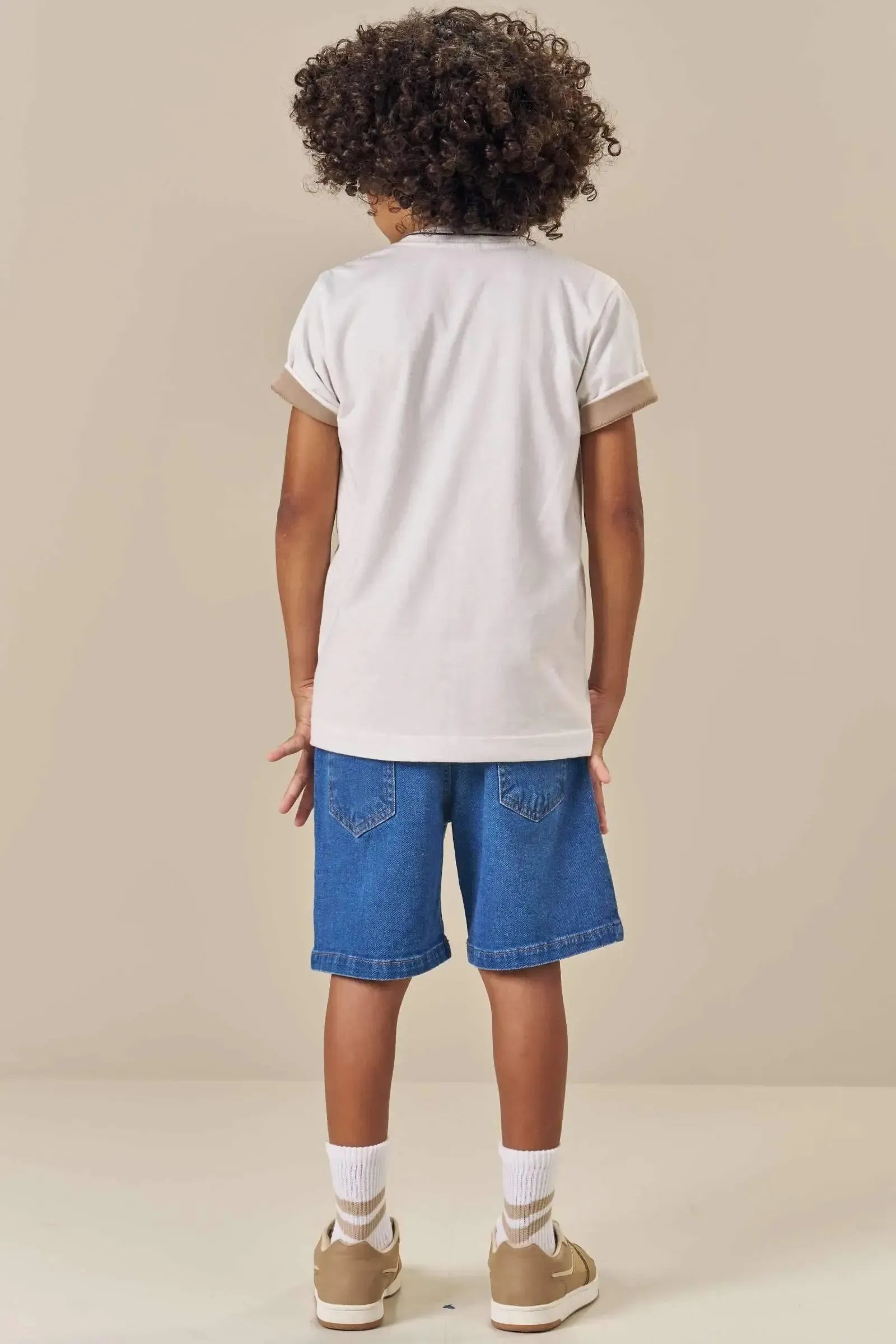 Bermuda em Jeans Guga com Elastano 84216 LucBoo Infantil Menino