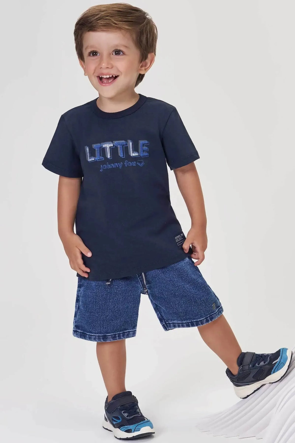 Bermuda em Jeans Squash com Elastano 99263 Johnny Fox Teen Menino