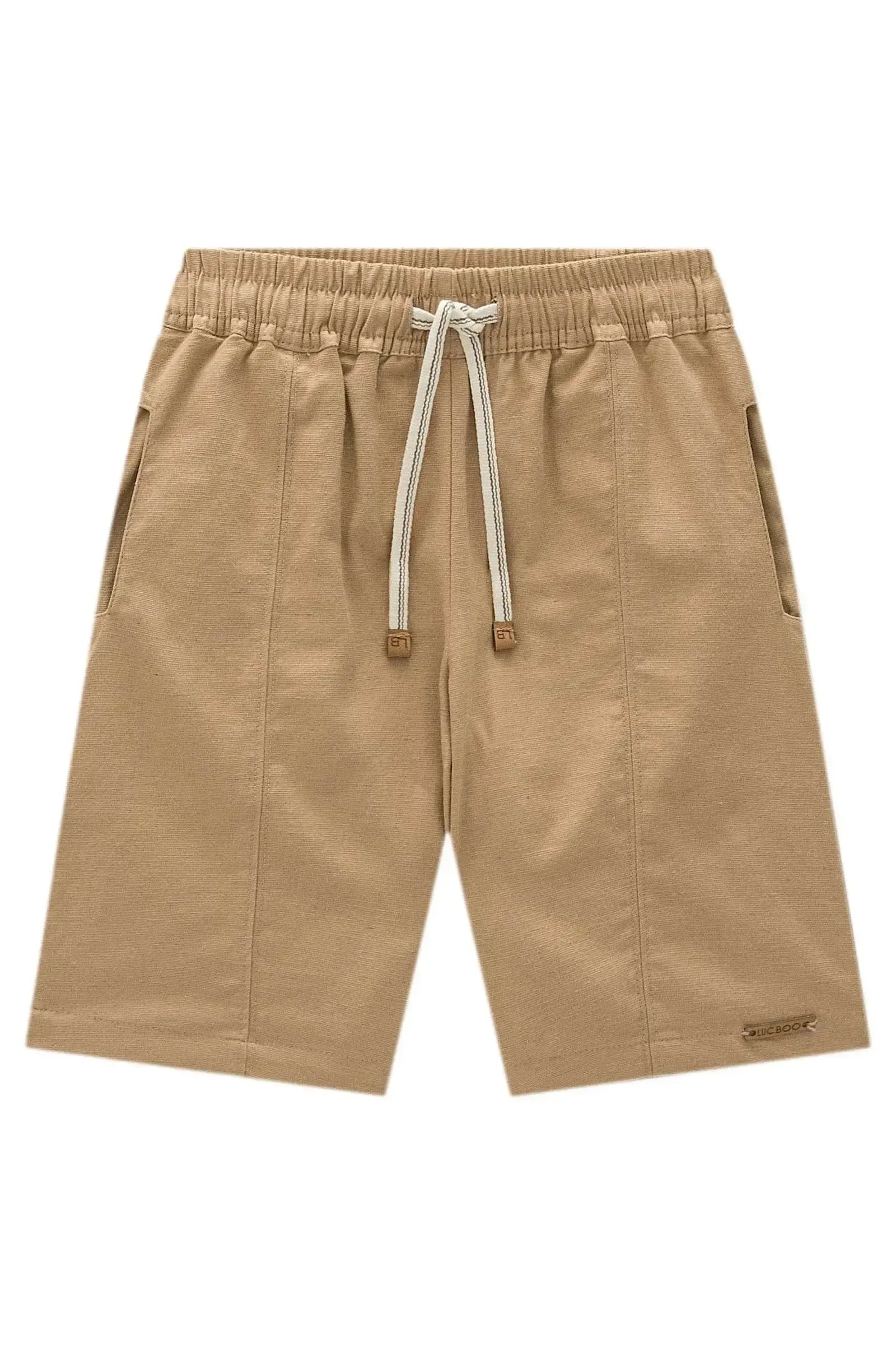 Bermuda em Linho Santorine 99005 LucBoo Infantil Menino