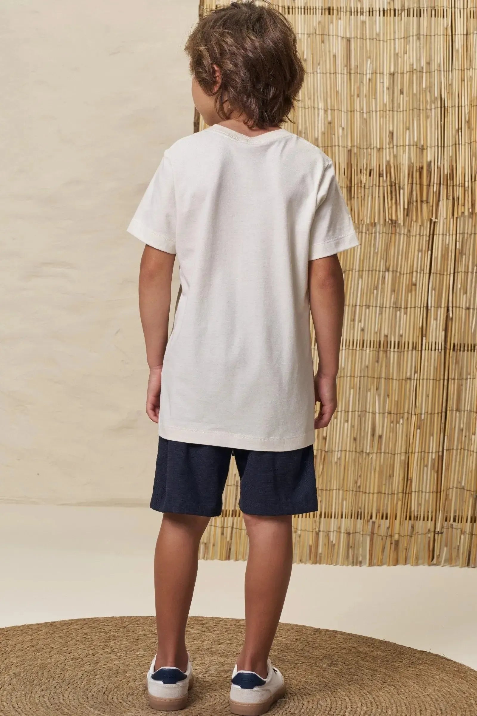 Bermuda em Linho Santorine 99005 LucBoo Infantil Menino