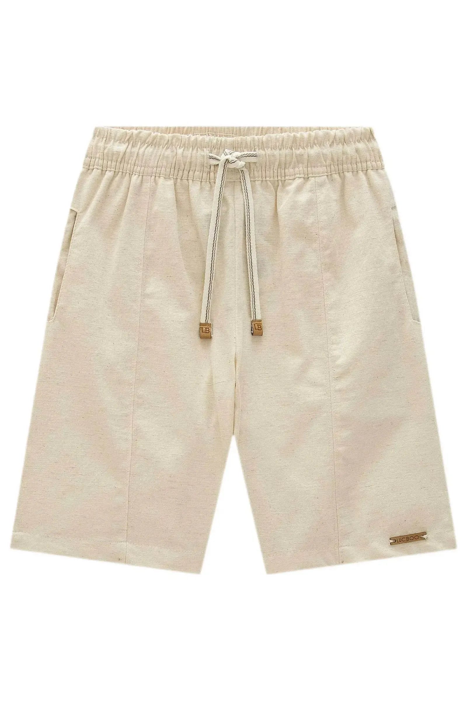 Bermuda em Linho Santorine 99005 LucBoo Infantil Menino