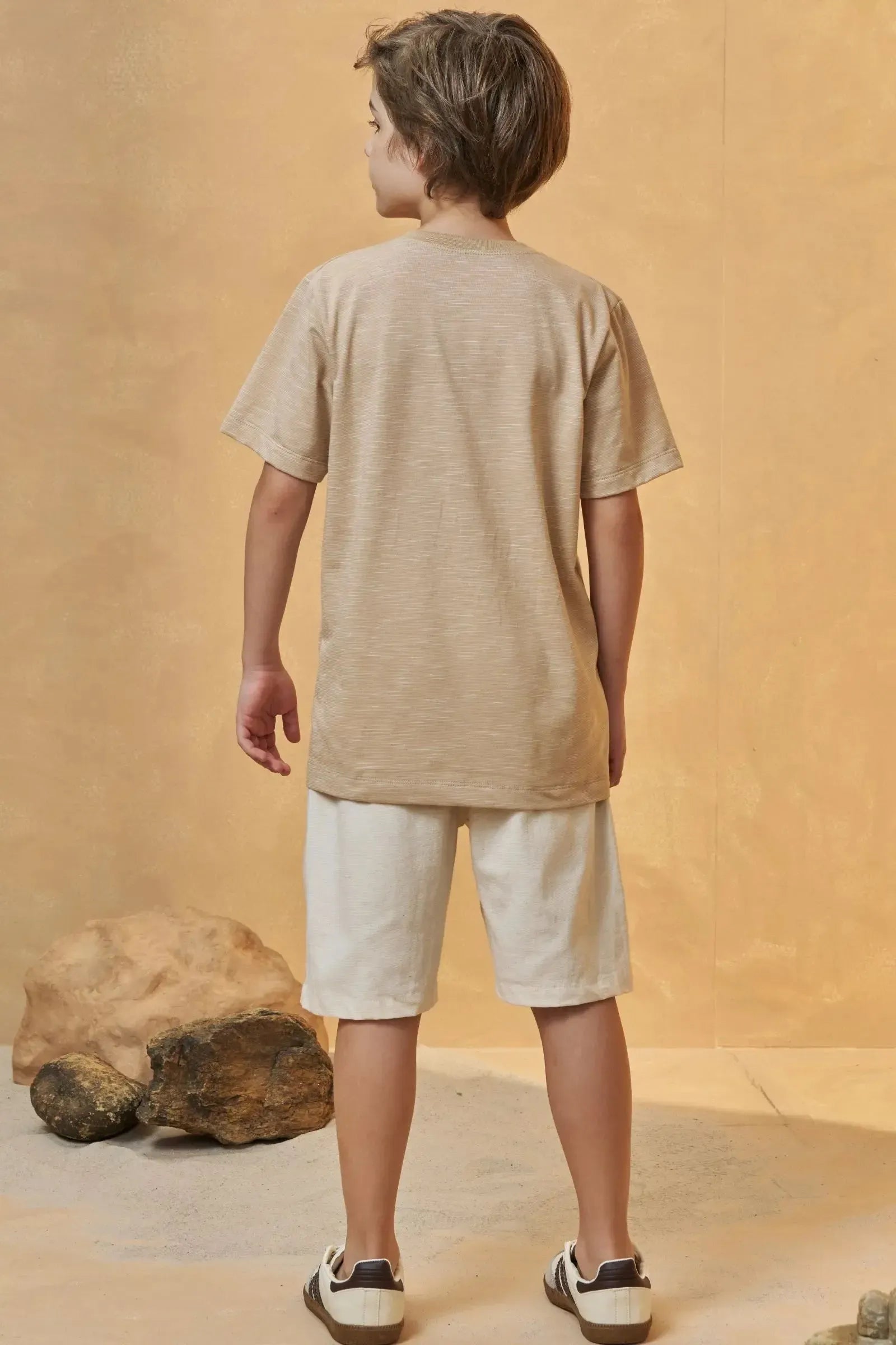 Bermuda em Linho Santorine com Elastano 95153 Johnny Fox Teen Menino
