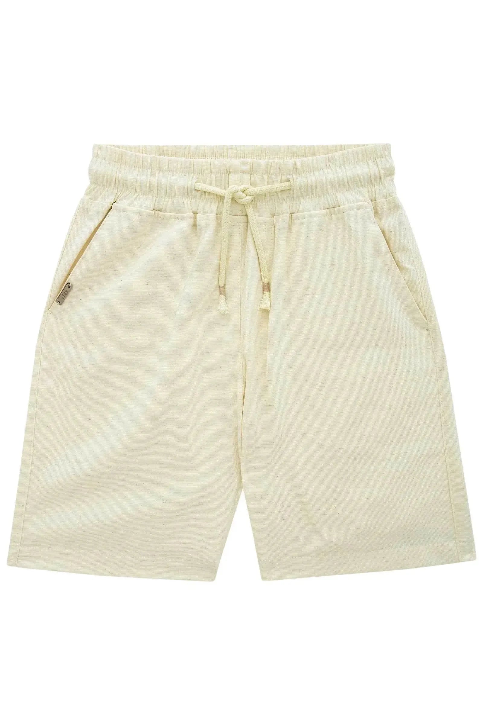 Bermuda em Linho Santorine com Elastano 83797 Johnny Fox Teen Menino