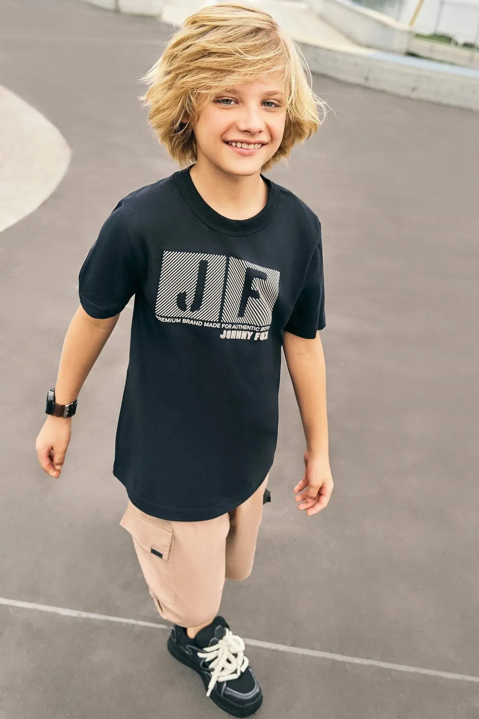 Bermuda em Linho Santorine com Elastano 84131 Johnny Fox Teen Menino