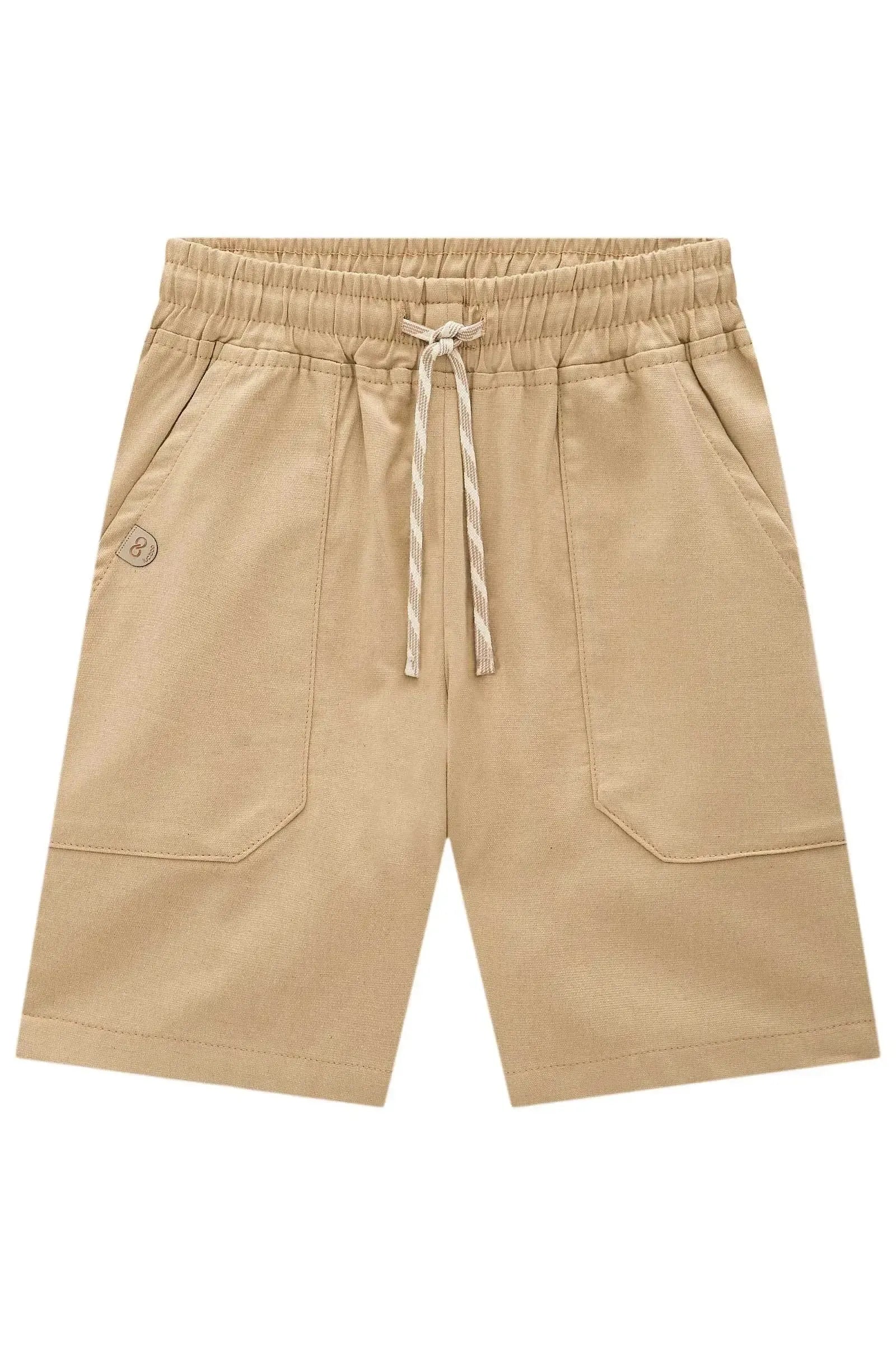 Bermuda em Linho Santorine com Elastano 95667 LucBoo Infantil Menino