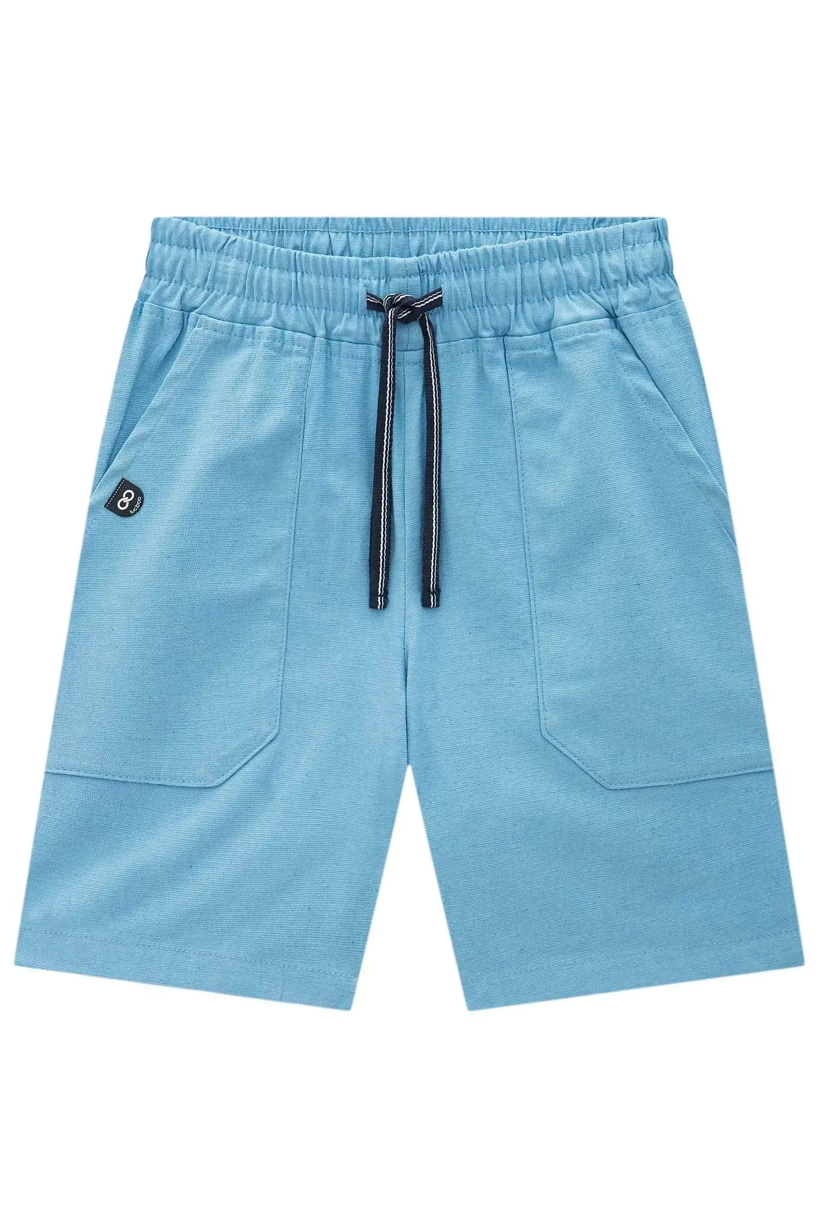 Bermuda em Linho Santorine com Elastano 95667 LucBoo Infantil Menino