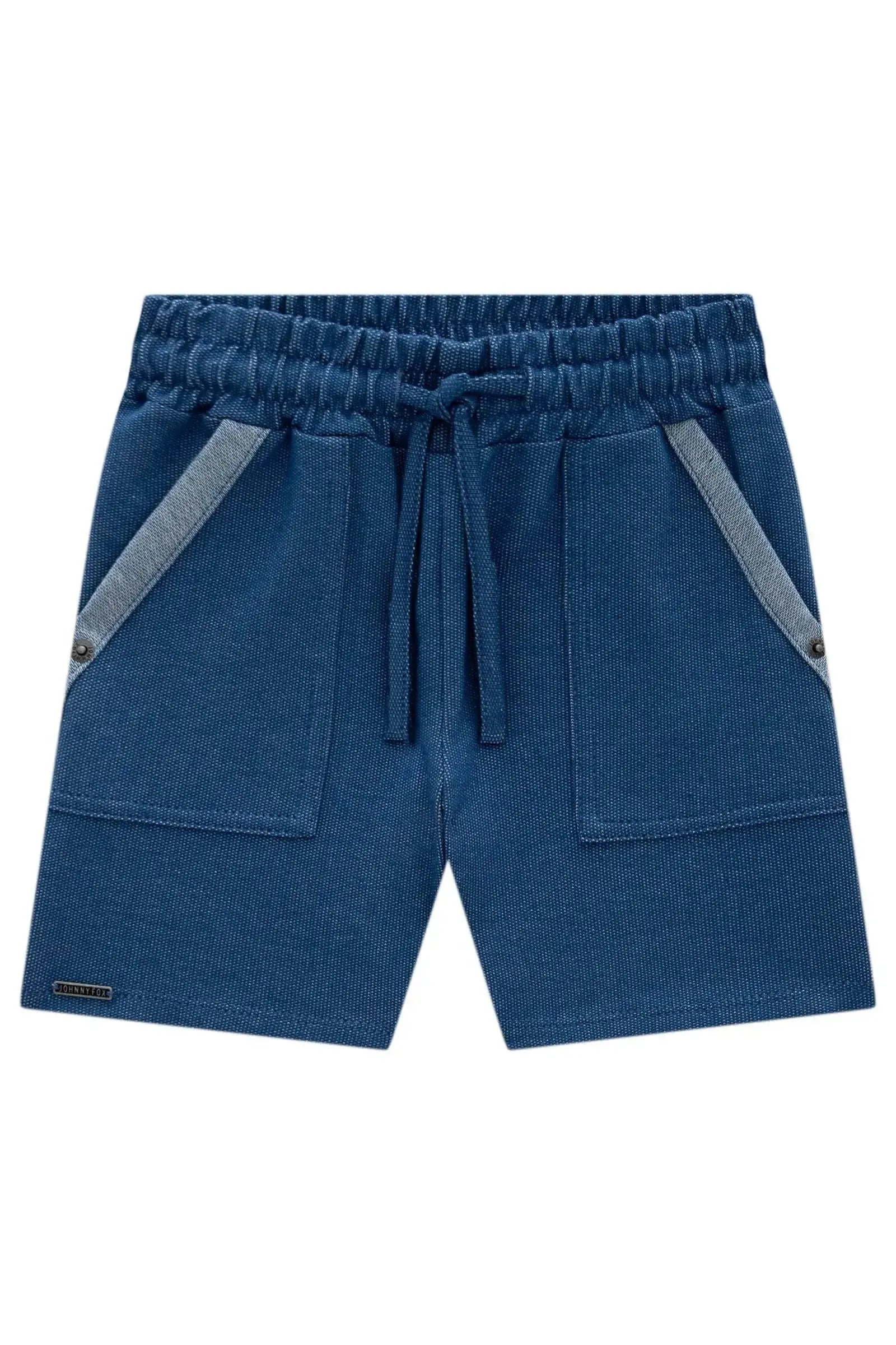 Bermuda em Malha Denim com Elastano 94854 Johnny Fox Teen Menino
