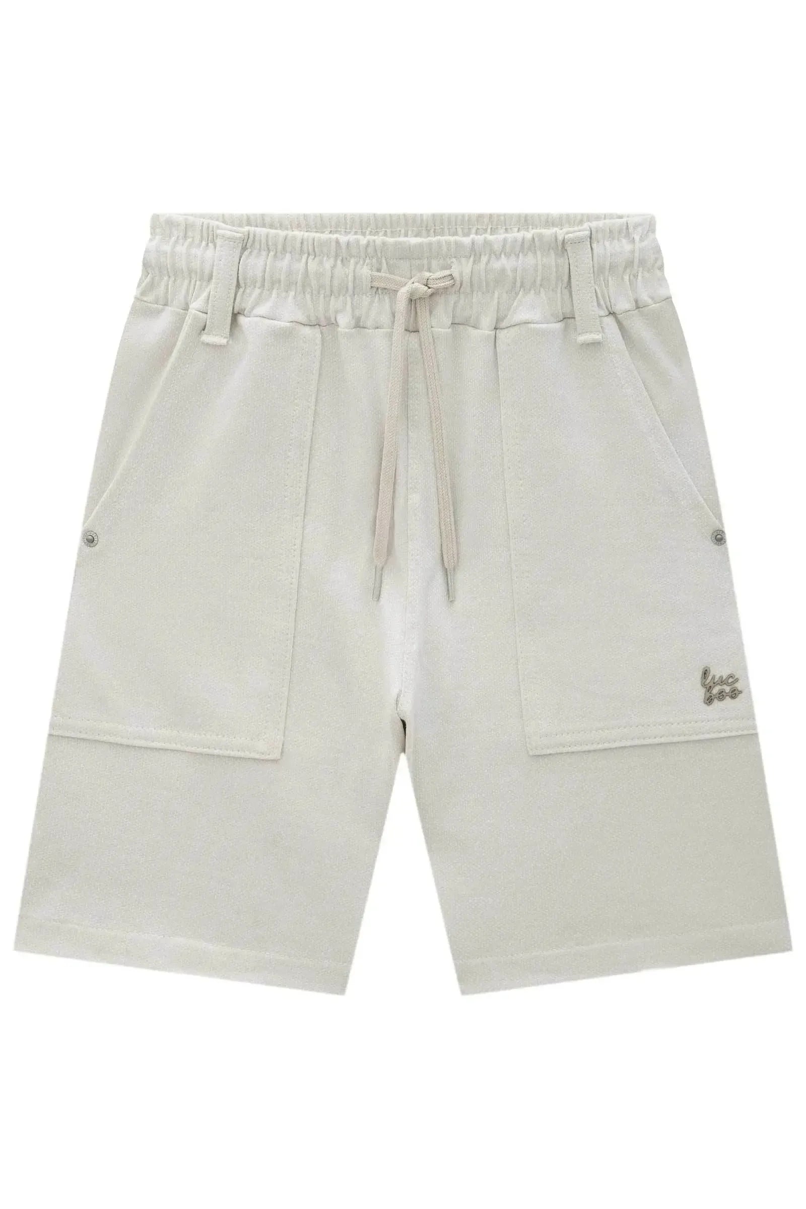 Bermuda em Malha Fisch com Elastano 86965 LucBoo Infantil Menino