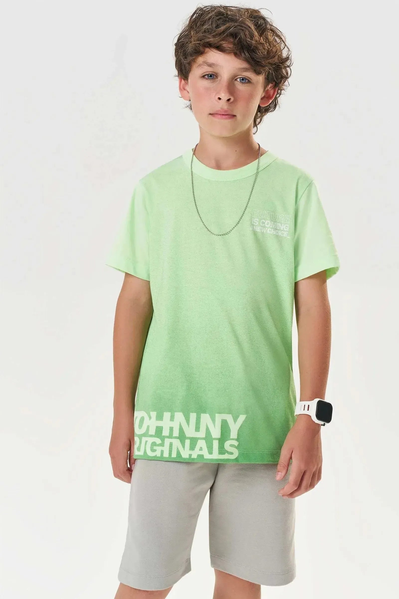 Bermuda em Moletom sem Pelúcia 84130 Johnny Fox Teen Menino