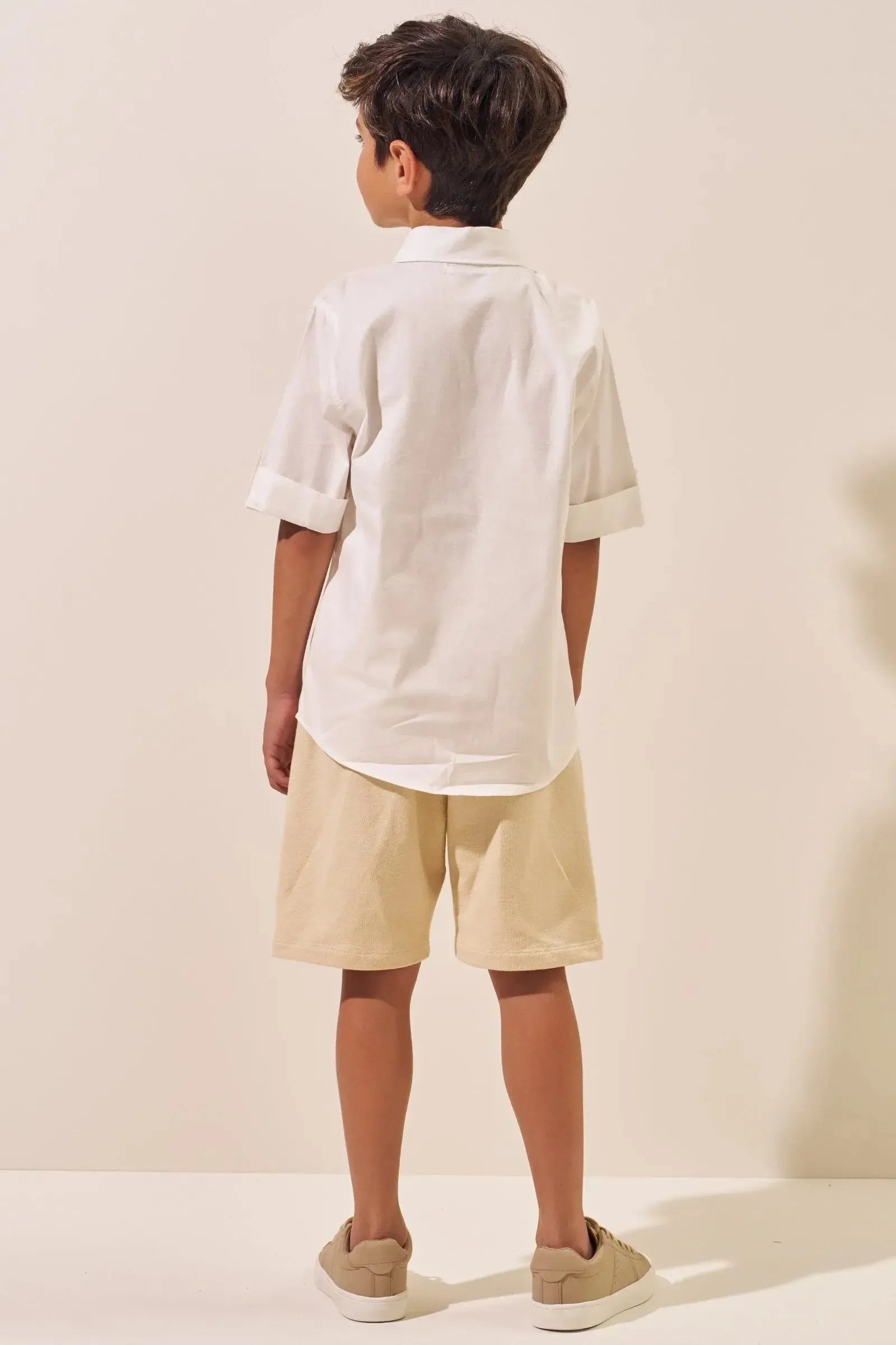 Bermuda em Moletwill com Elastano 97062 LucBoo Infantil Menino