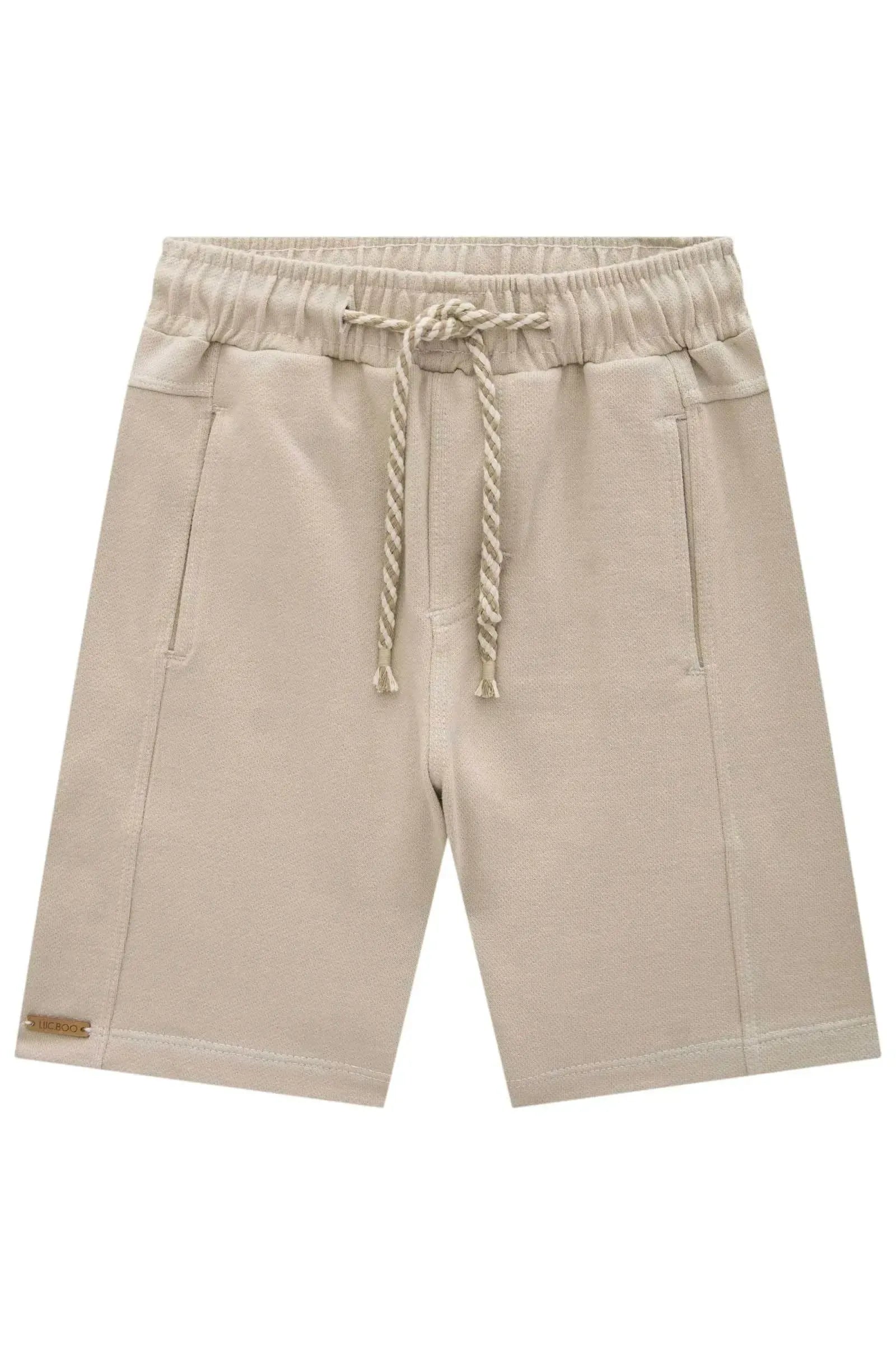 Bermuda em Moletwill com Elastano 83626 LucBoo Infantil Menino