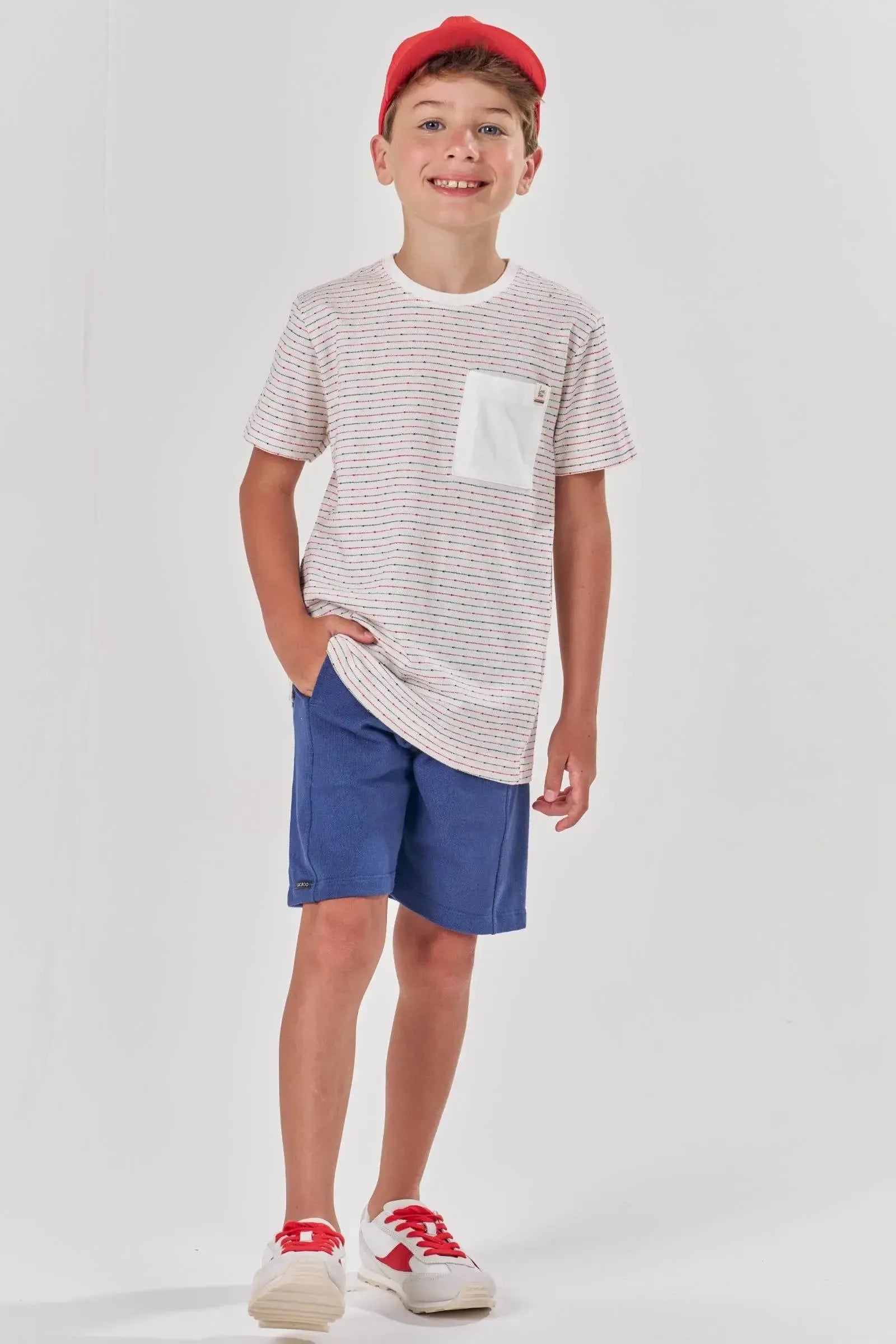 Bermuda em Moletwill com Elastano 83626 LucBoo Infantil Menino