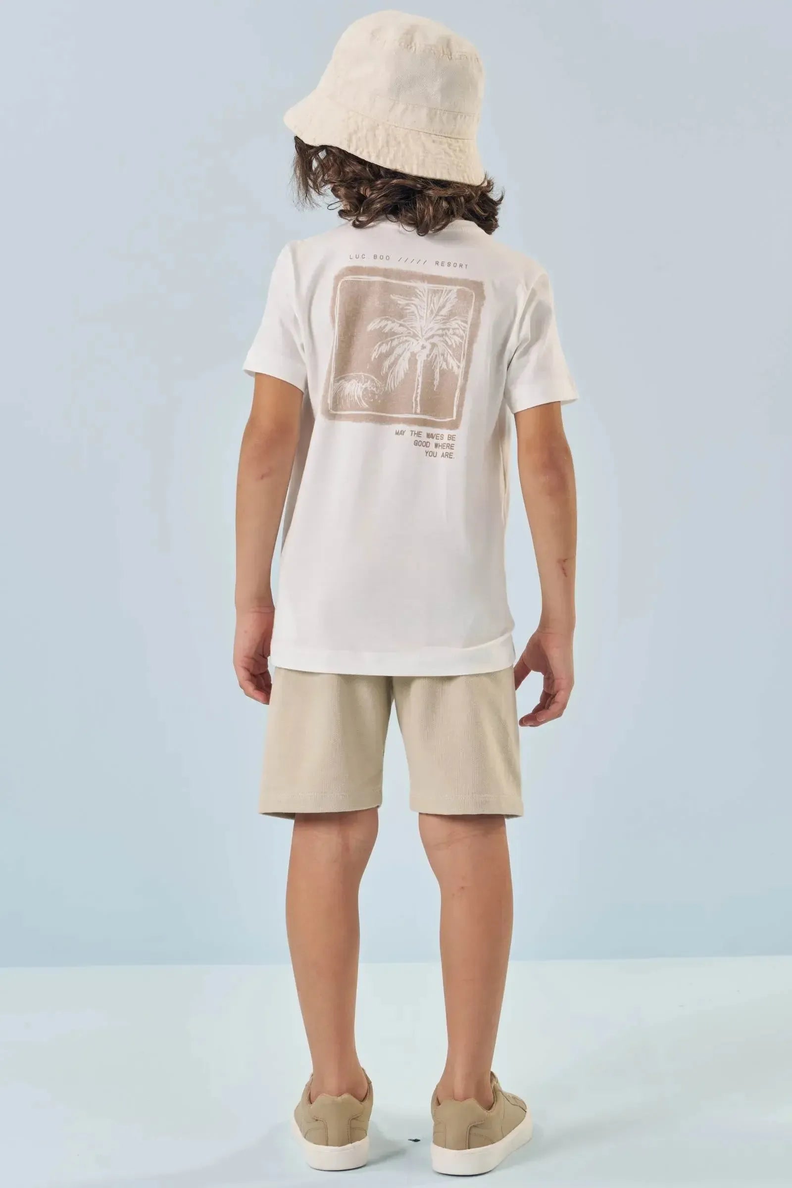 Bermuda em Moletwill com Elastano 83626 LucBoo Infantil Menino