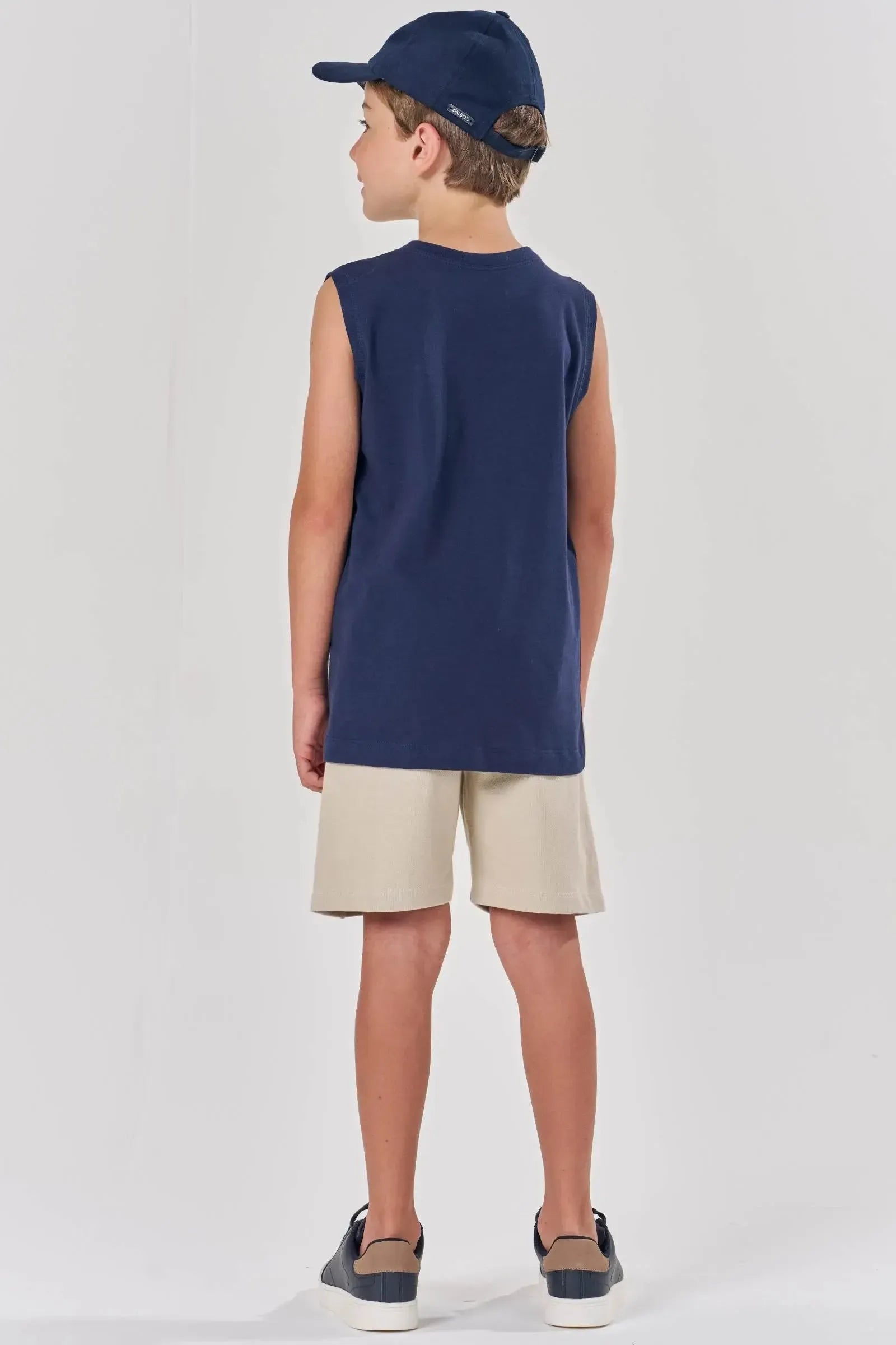 Bermuda em Moletwill com Elastano 83626 LucBoo Infantil Menino