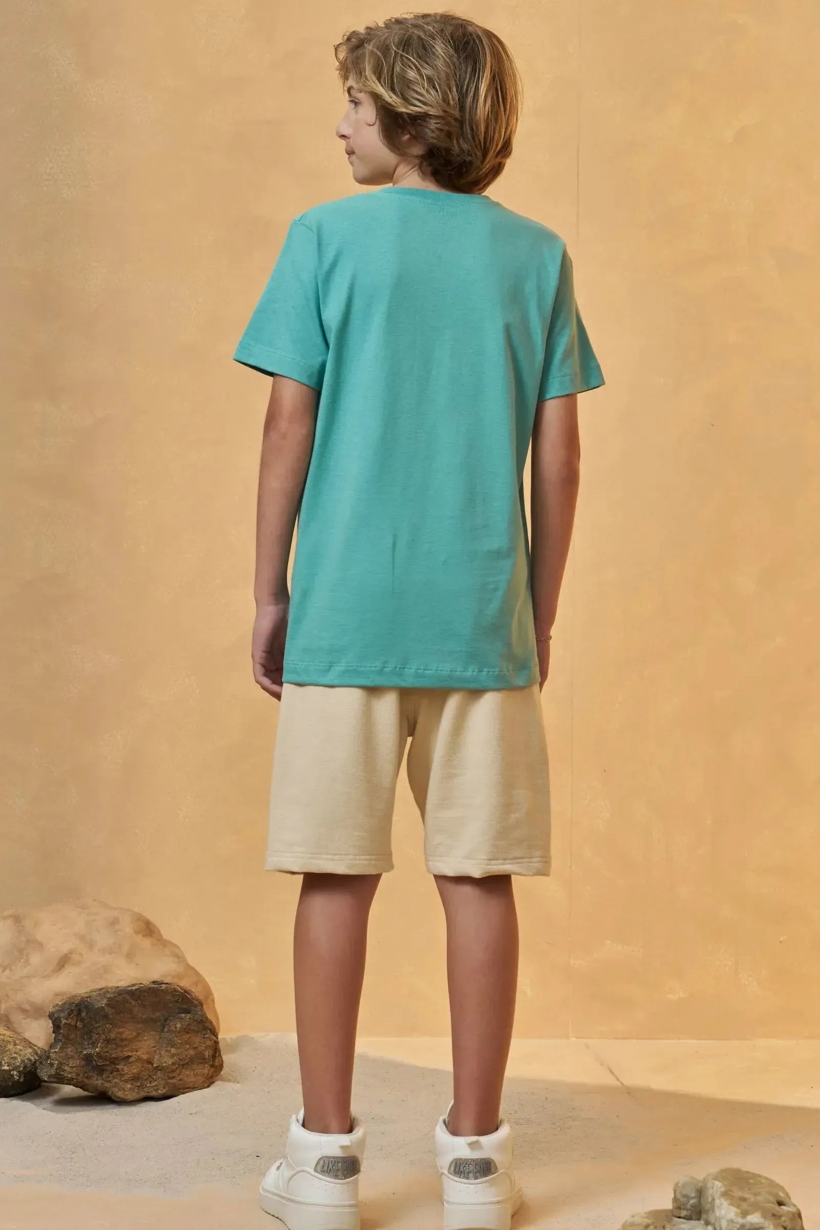 Bermuda em Moletwill com Elastano 95774 Johnny Fox Teen Menino