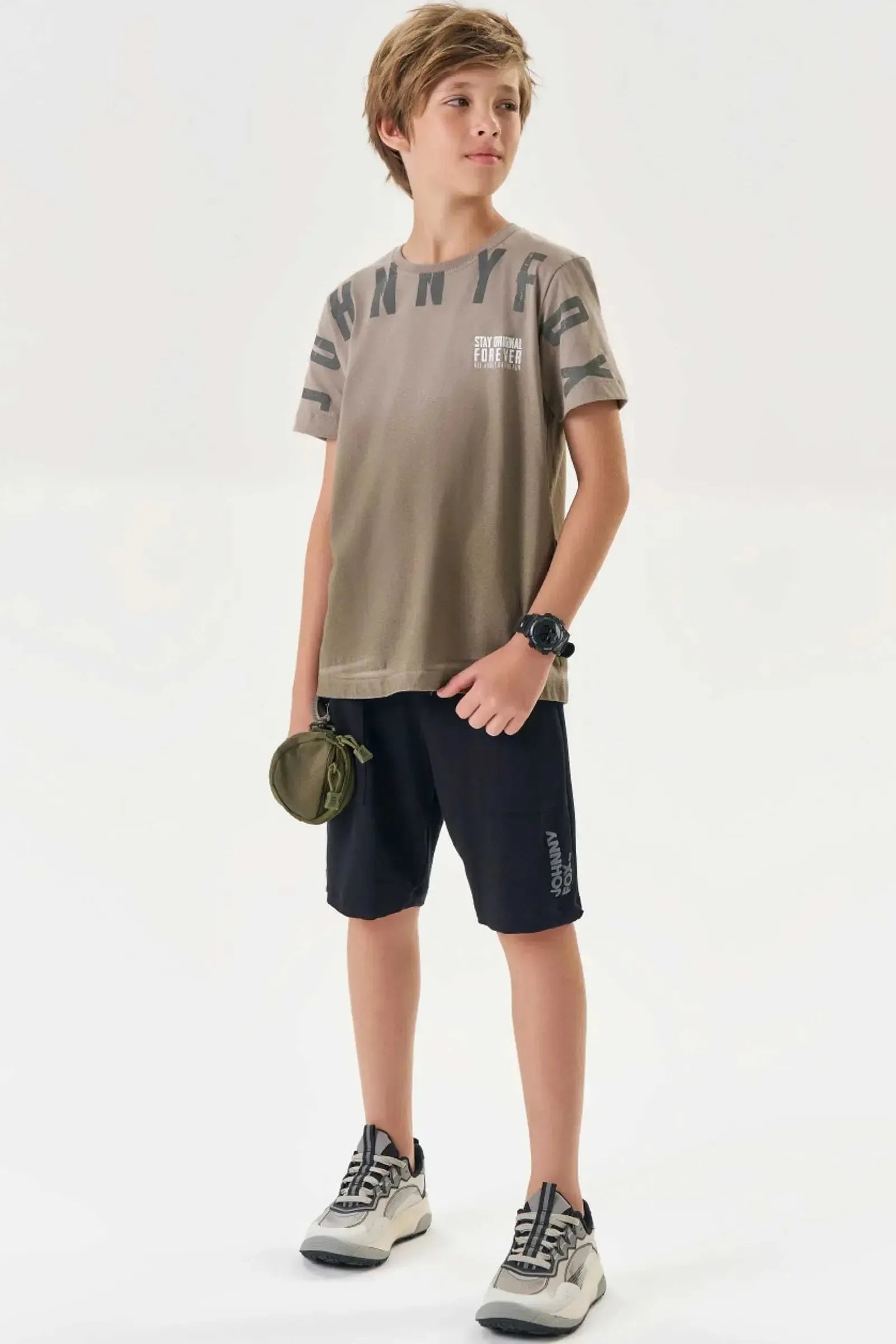 Bermuda em Molevisco com Elastano 87635 Johnny Fox Teen Menino