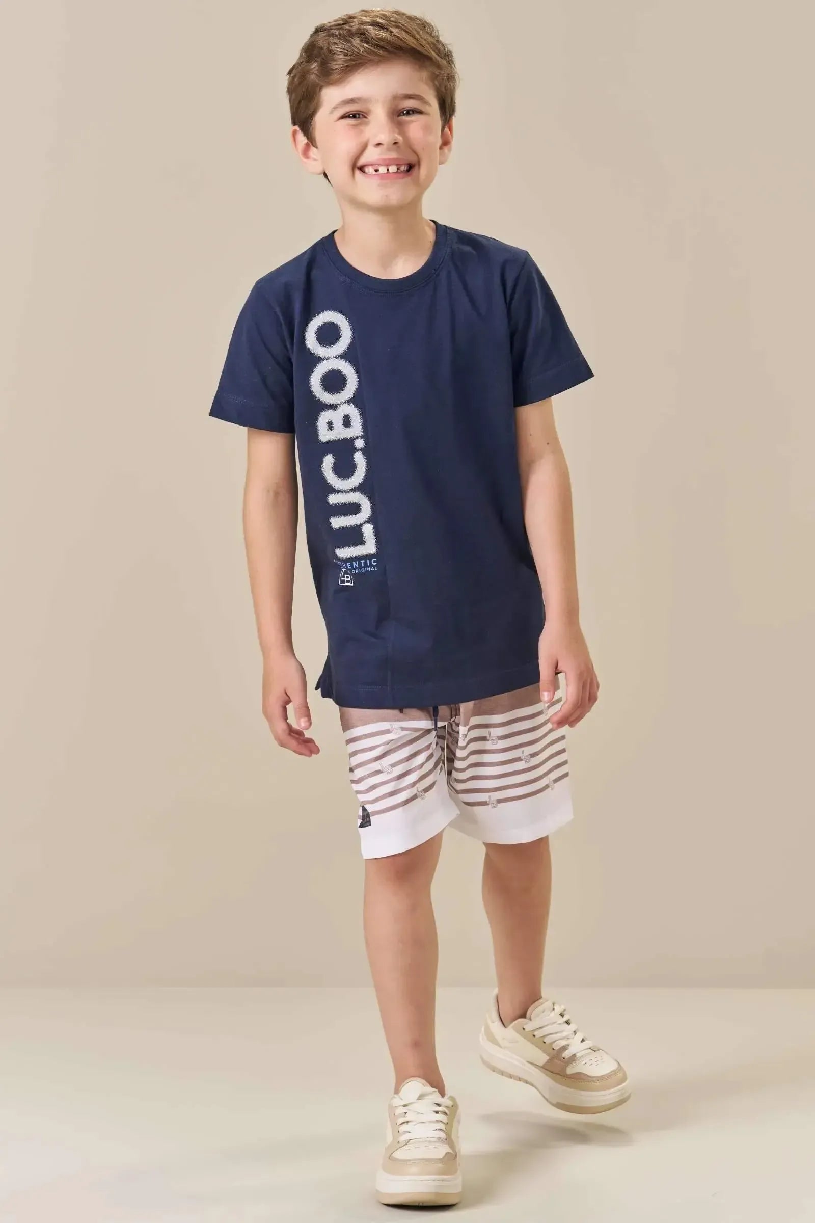 Bermuda em Nylon Ergonomic com Elastano 84222 LucBoo Infantil Menino