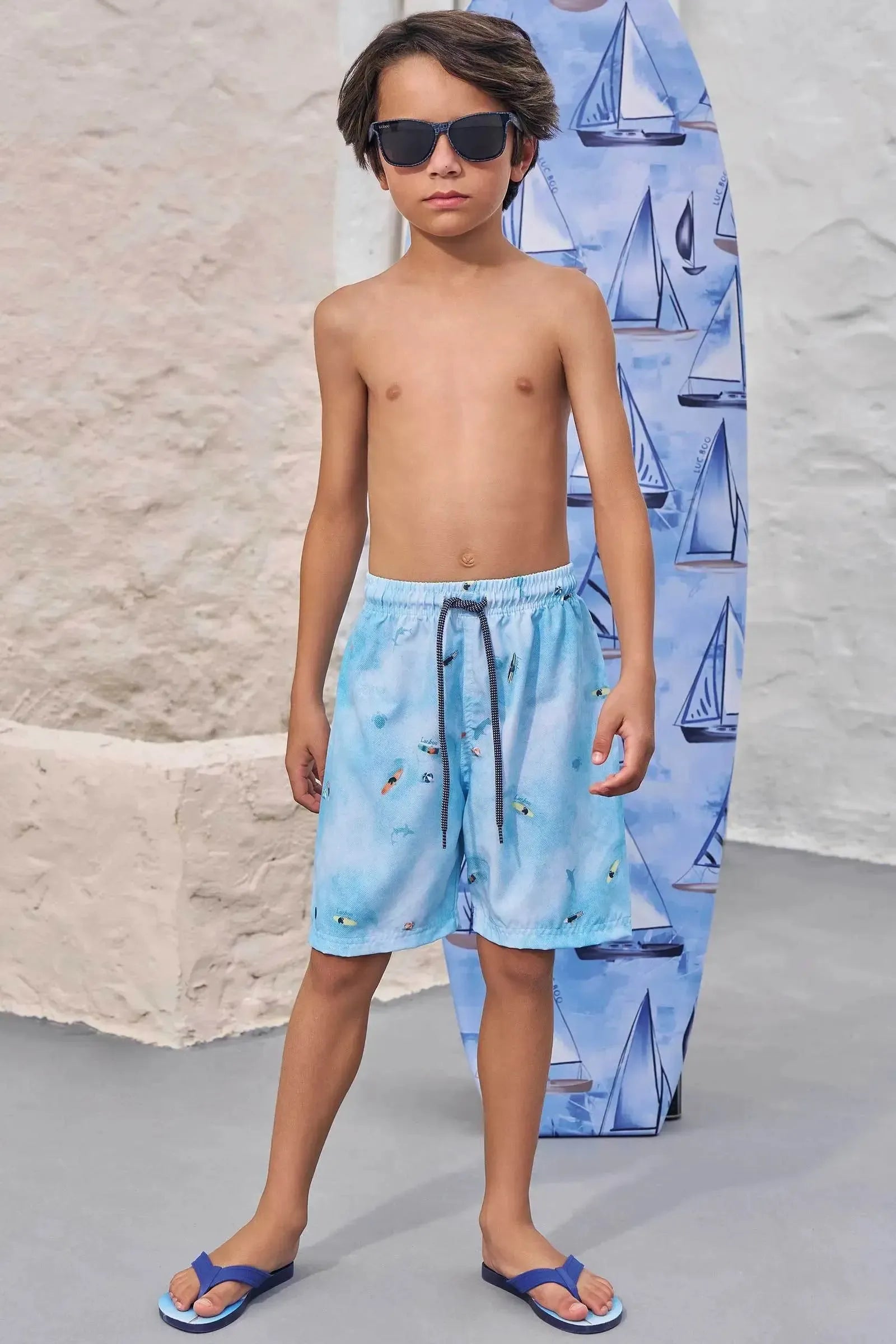 Bermuda em Nylon Ergonomic com Elastano 99569 LucBoo Infantil Menino