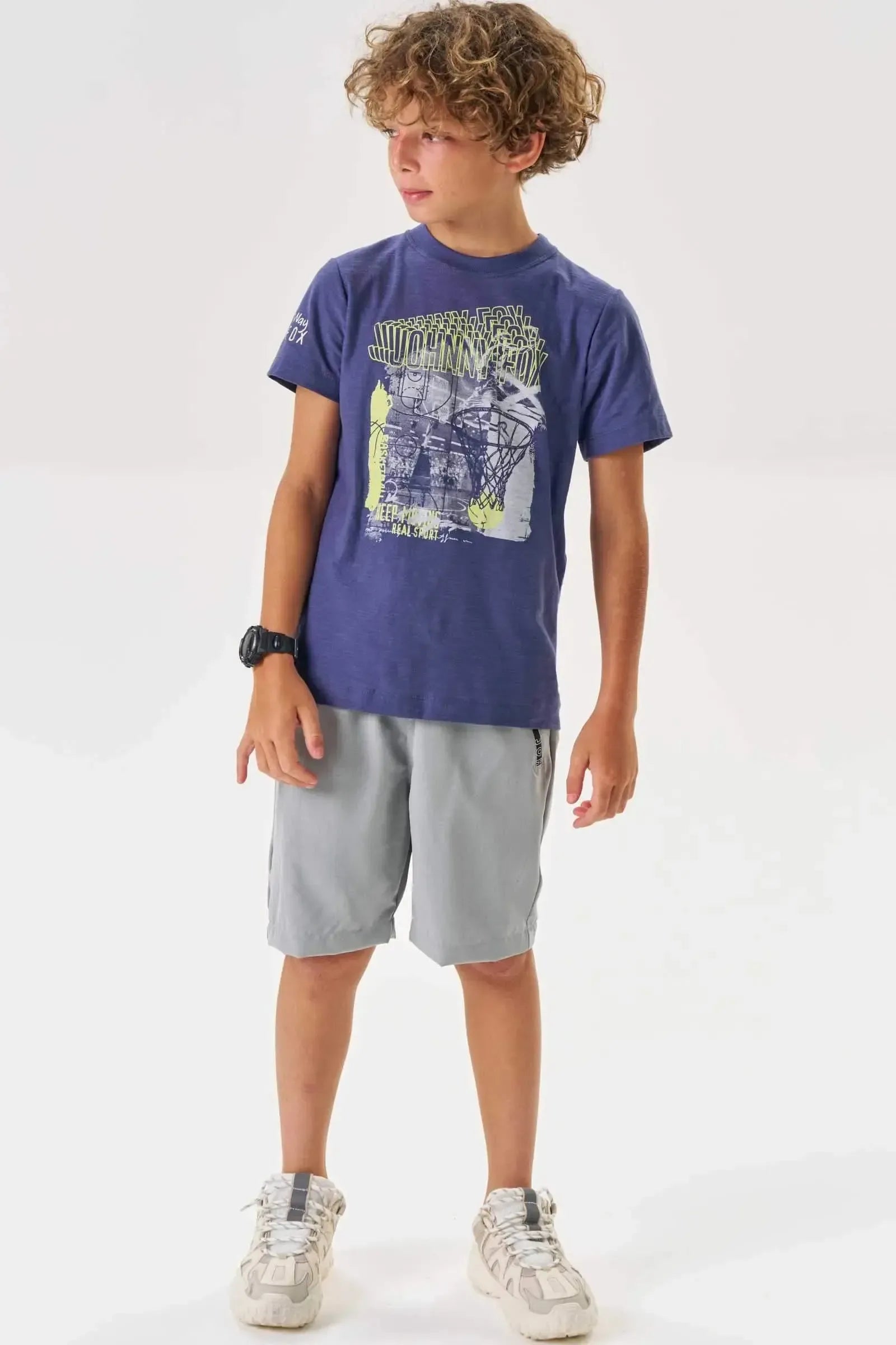 Bermuda em Nylon Neo Blend com Elastano 87064 Johnny Fox Teen Menino