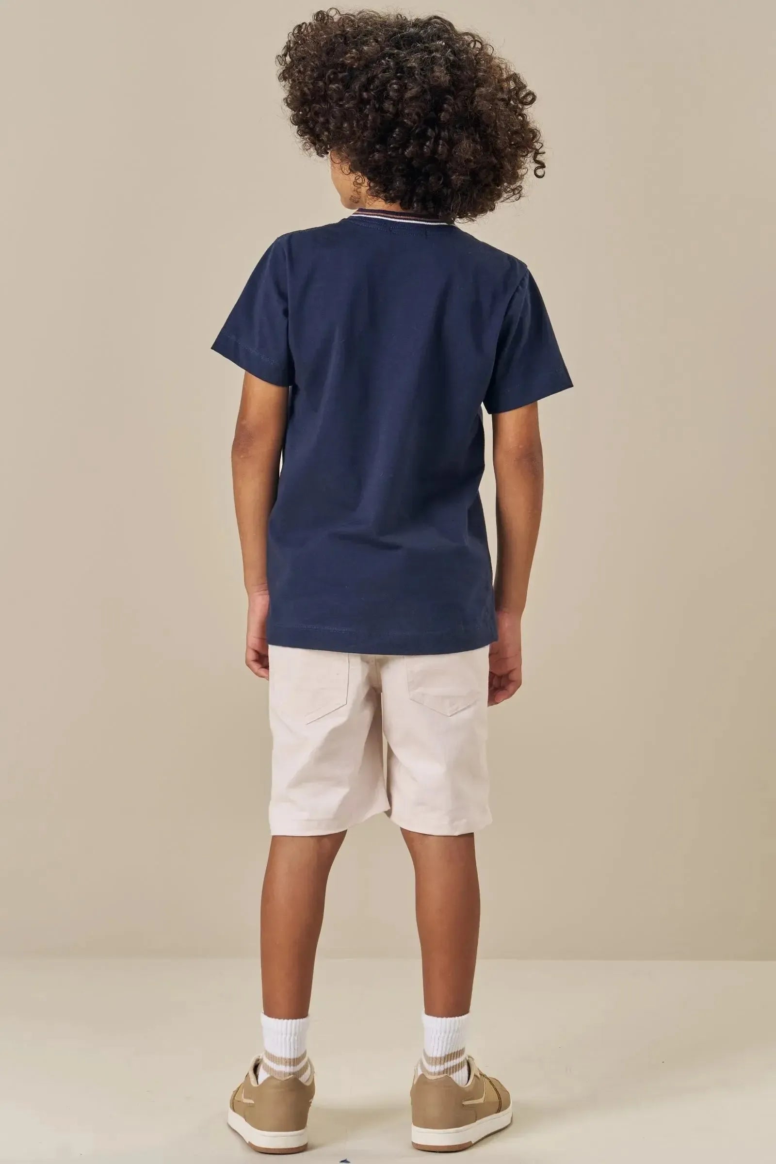 Bermuda em Sarja Caribe com Elastano 84249 LucBoo Infantil Menino
