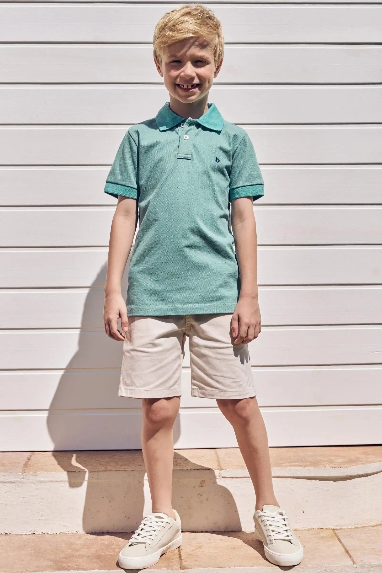 Bermuda em Sarja Caribe com Elastano 84249 LucBoo Infantil Menino
