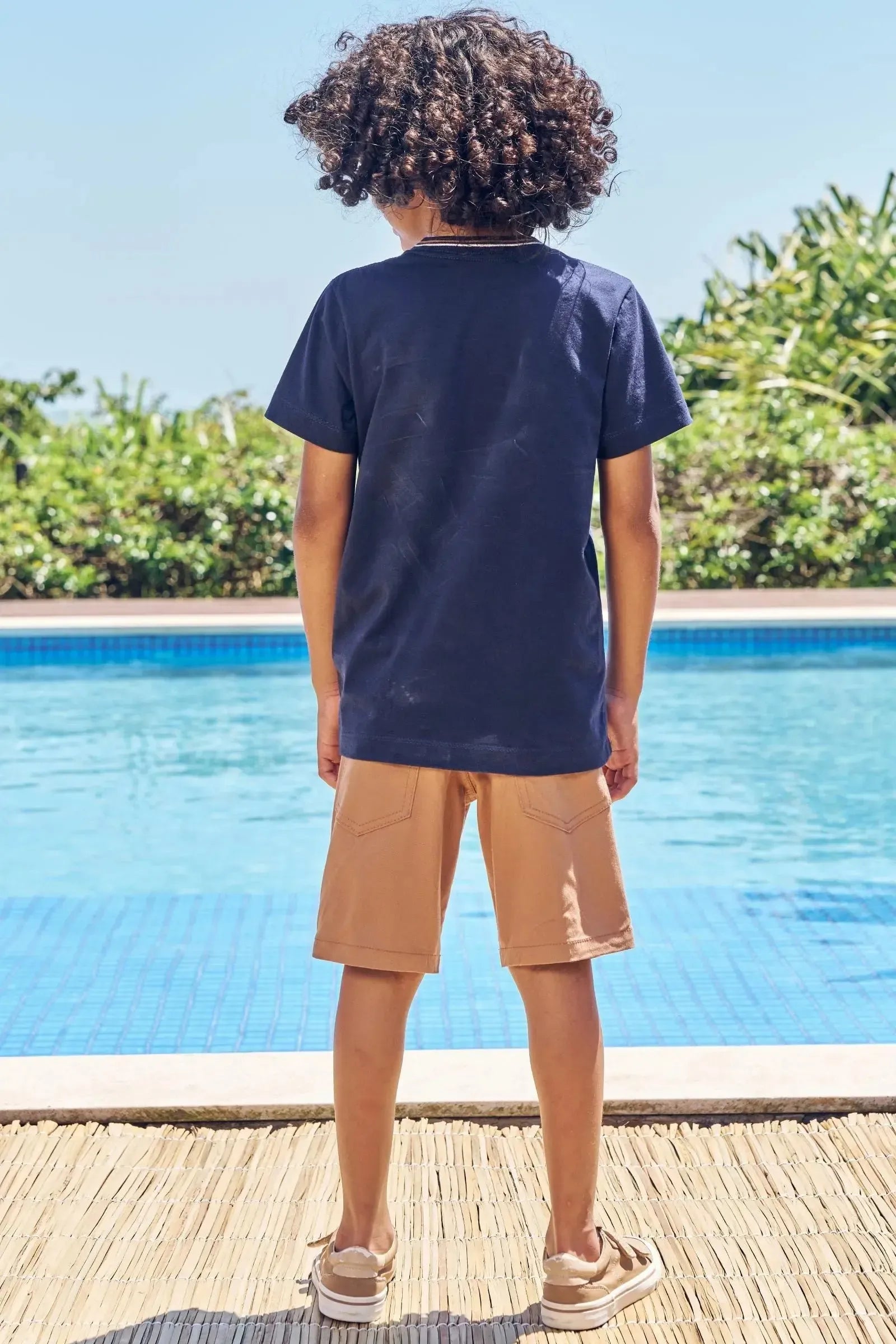 Bermuda em Sarja Caribe com Elastano 84249 LucBoo Infantil Menino