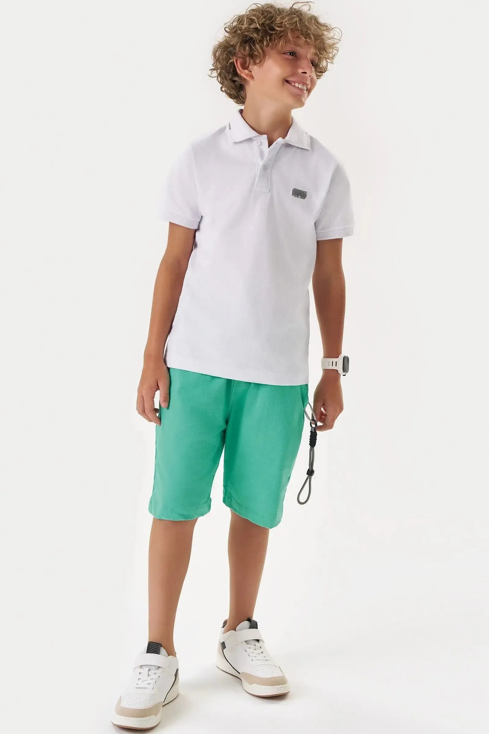 Bermuda em Sarja Girassol com Elastano 87050 Johnny Fox Teen Menino