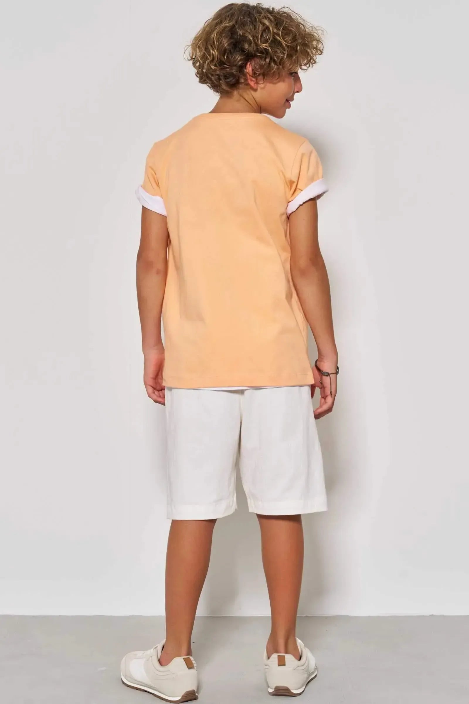 Bermuda em Sarja Girassol com Elastano 87059 Johnny Fox Teen Menino