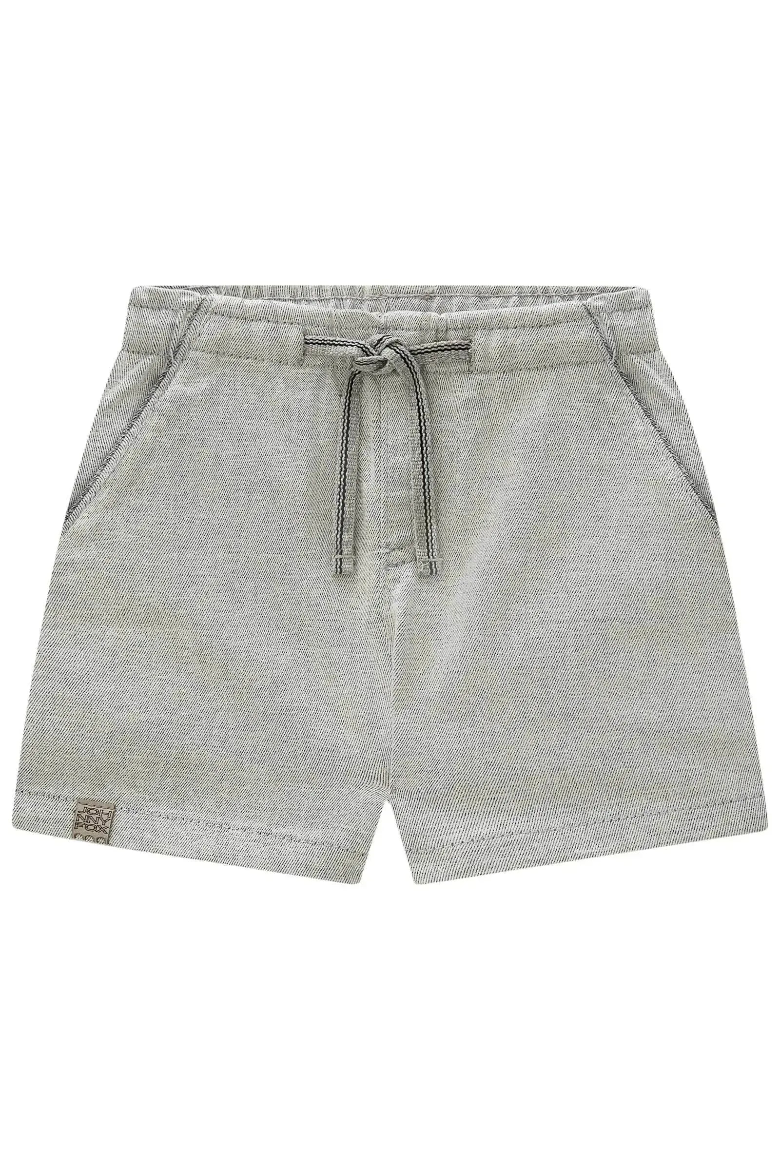 Bermuda em Sarja Melange com Elastano 87674 Johnny Fox Bebê Menino