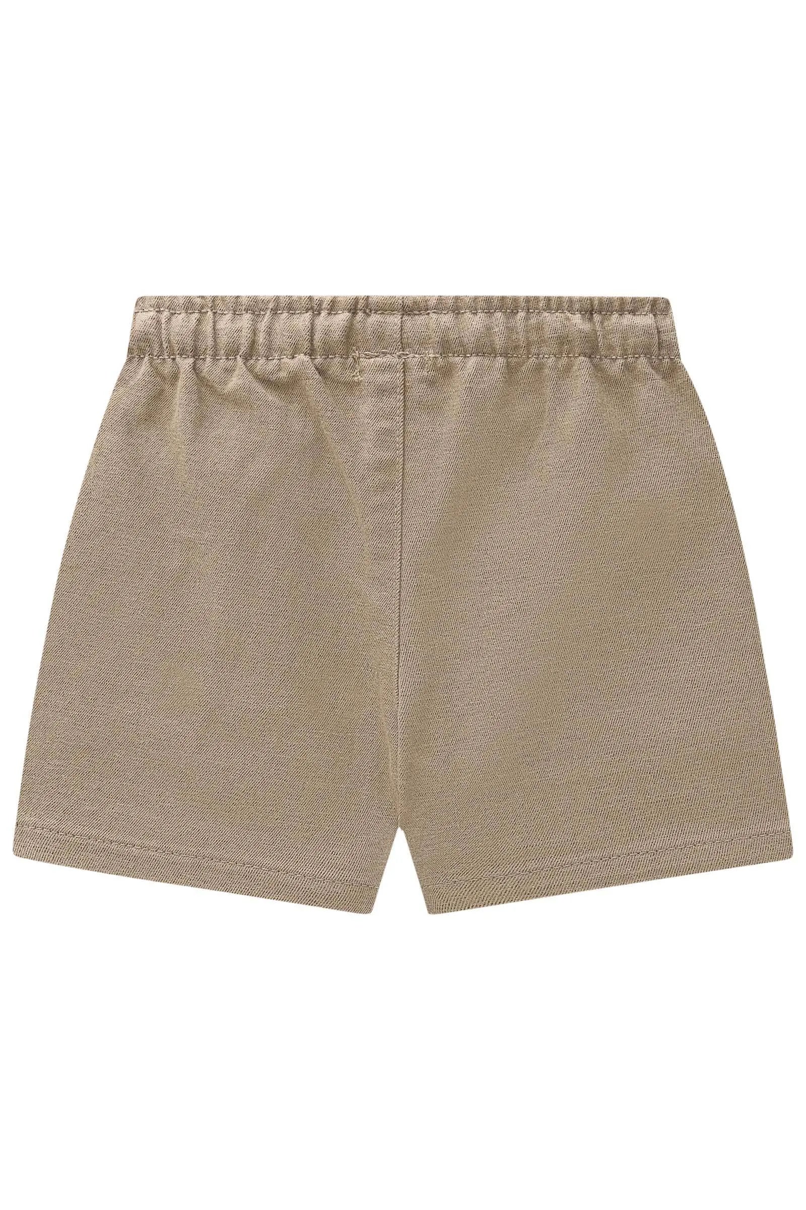 Bermuda em Sarja Melange com Elastano 87674 Johnny Fox Bebê Menino