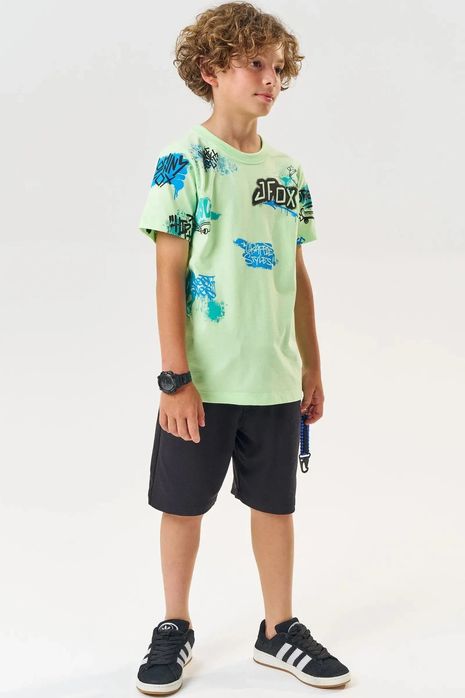 Bermuda em Sarja Squash com Elastano 85059 Johnny Fox Teen Menino