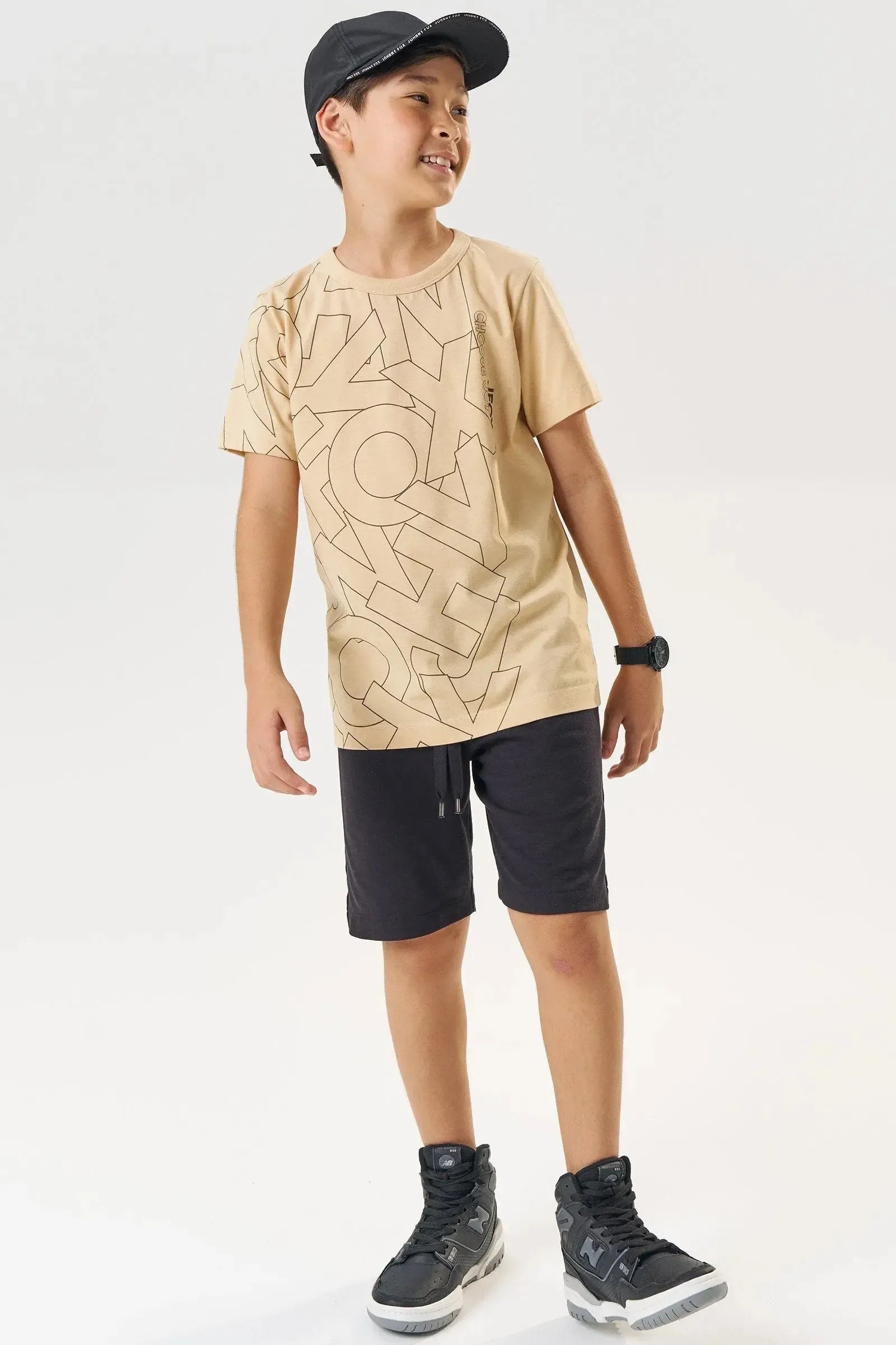 Bermuda em Sarja Squash com Elastano 85059 Johnny Fox Teen Menino