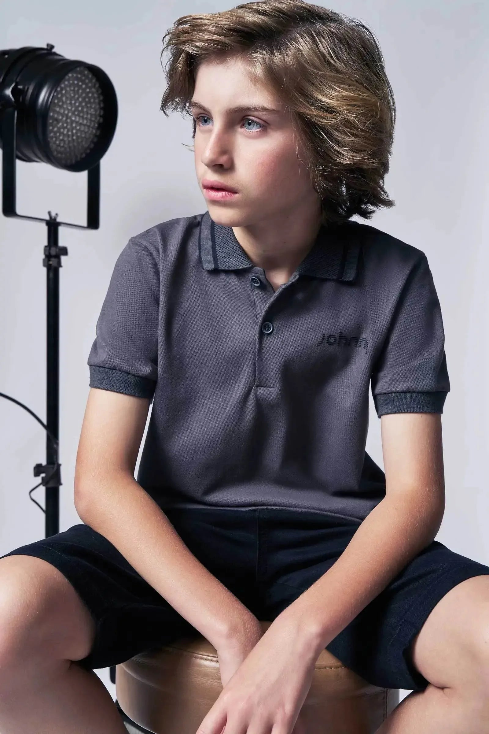 Bermuda em Sarja Stretch 96064 Johnny Fox Teen Menino