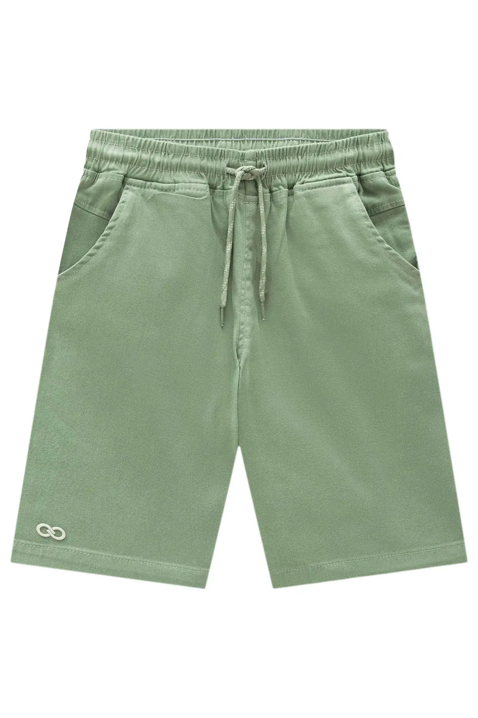 Bermuda em Sarja Stretch com Elastano 96540 LucBoo Infantil Menino