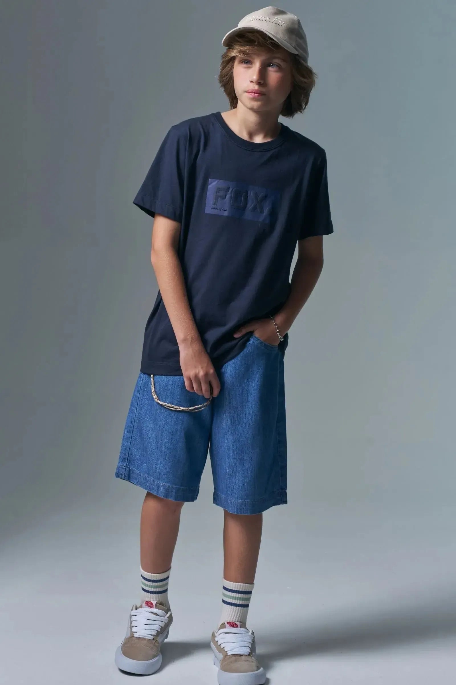 Bermuda Over em Jeans Benicio 97157 Johnny Fox Teen Menino