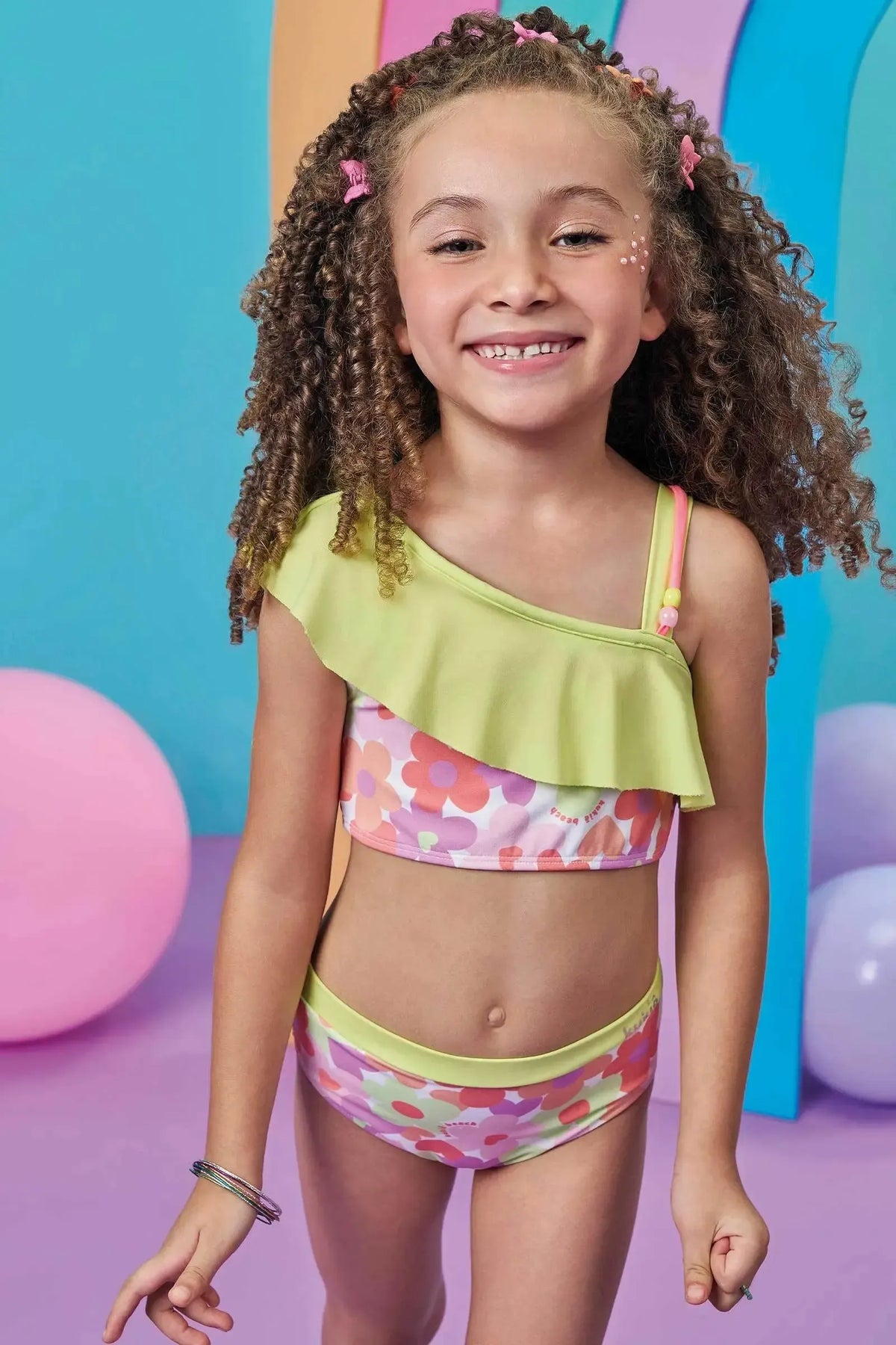 Biquíni em Malha com Proteção UV50+ 99514 Kukiê Infantil Menina