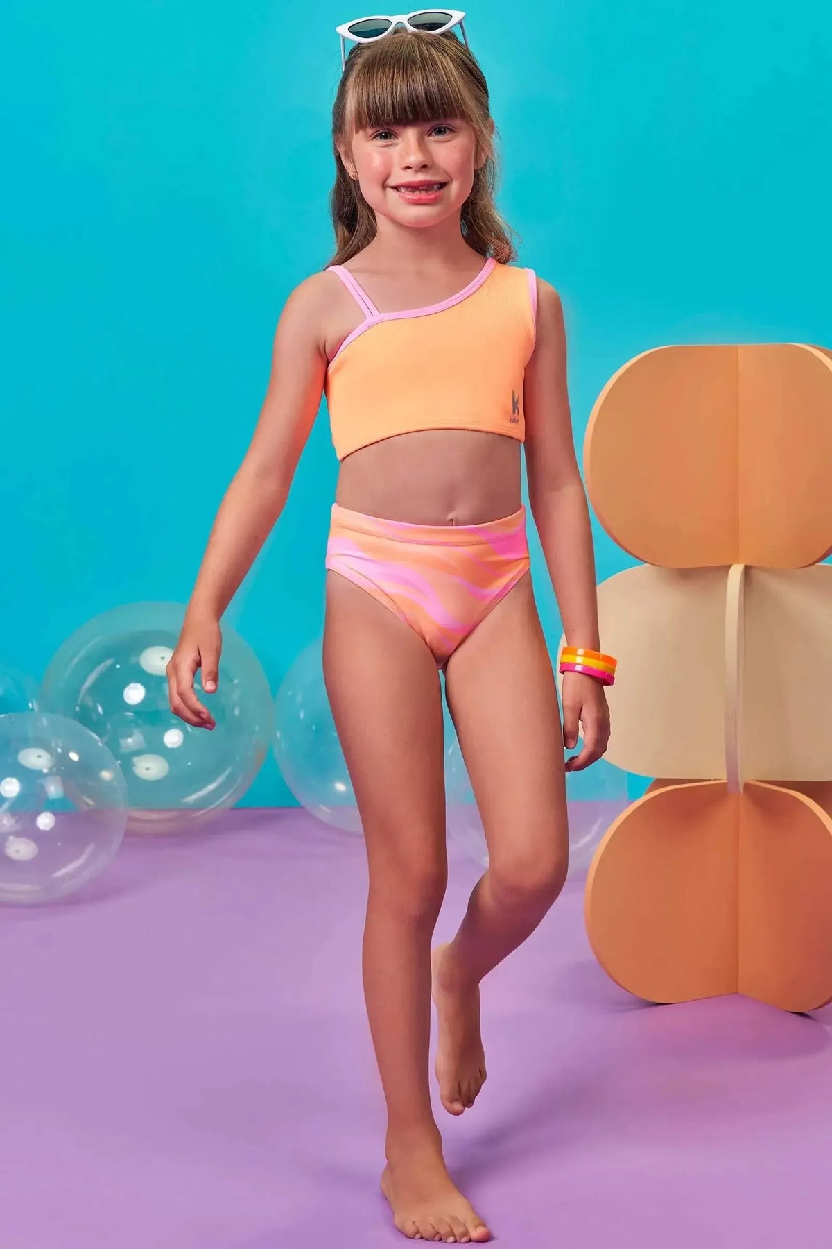 Biquíni em Malha com Proteção UV50+ 99801 Kukiê Infantil Menina