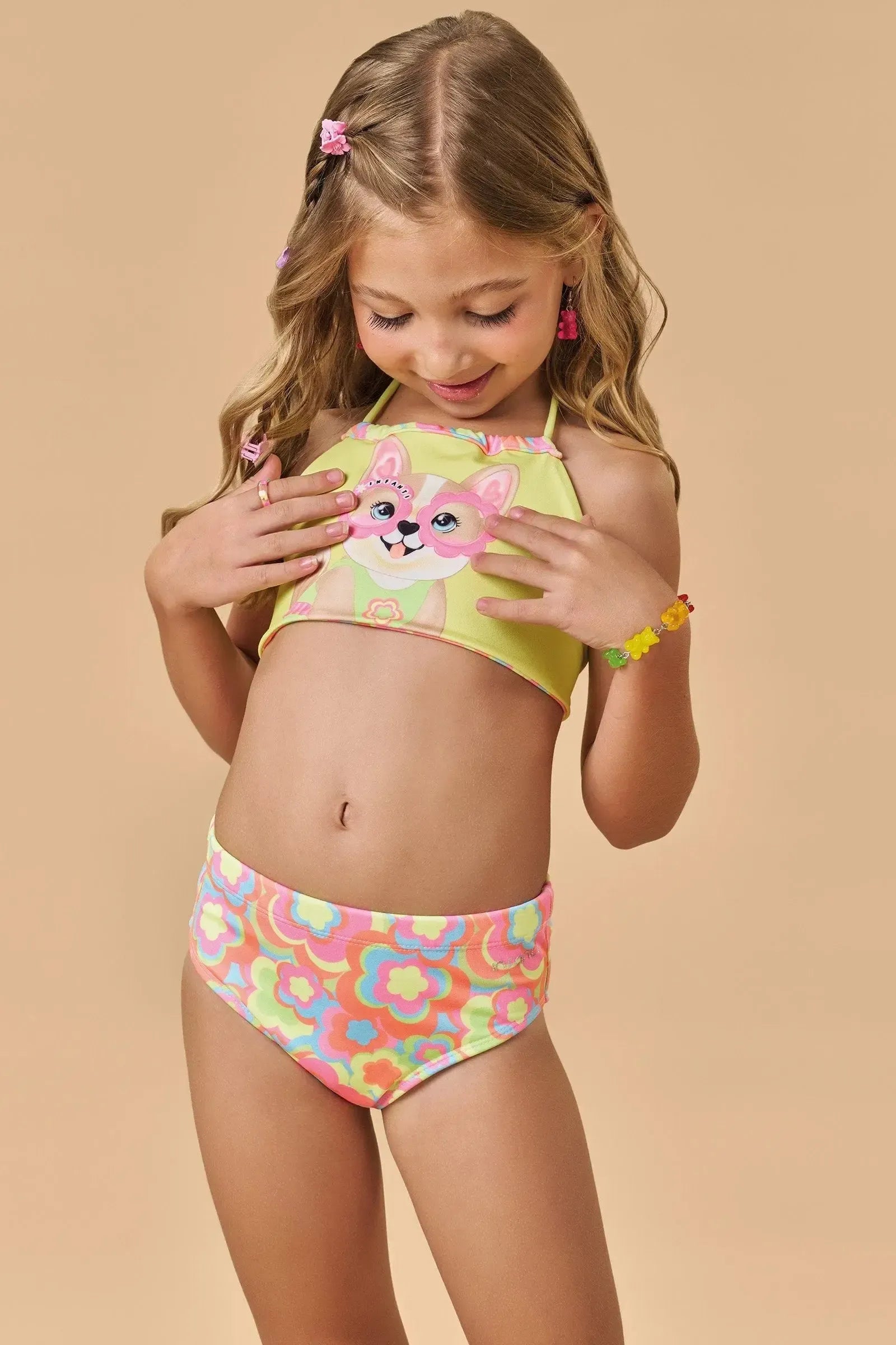 Biquíni Reversível em Malha UV Dry com Proteção UV 50+ 87813 Infanti Infantil Menina